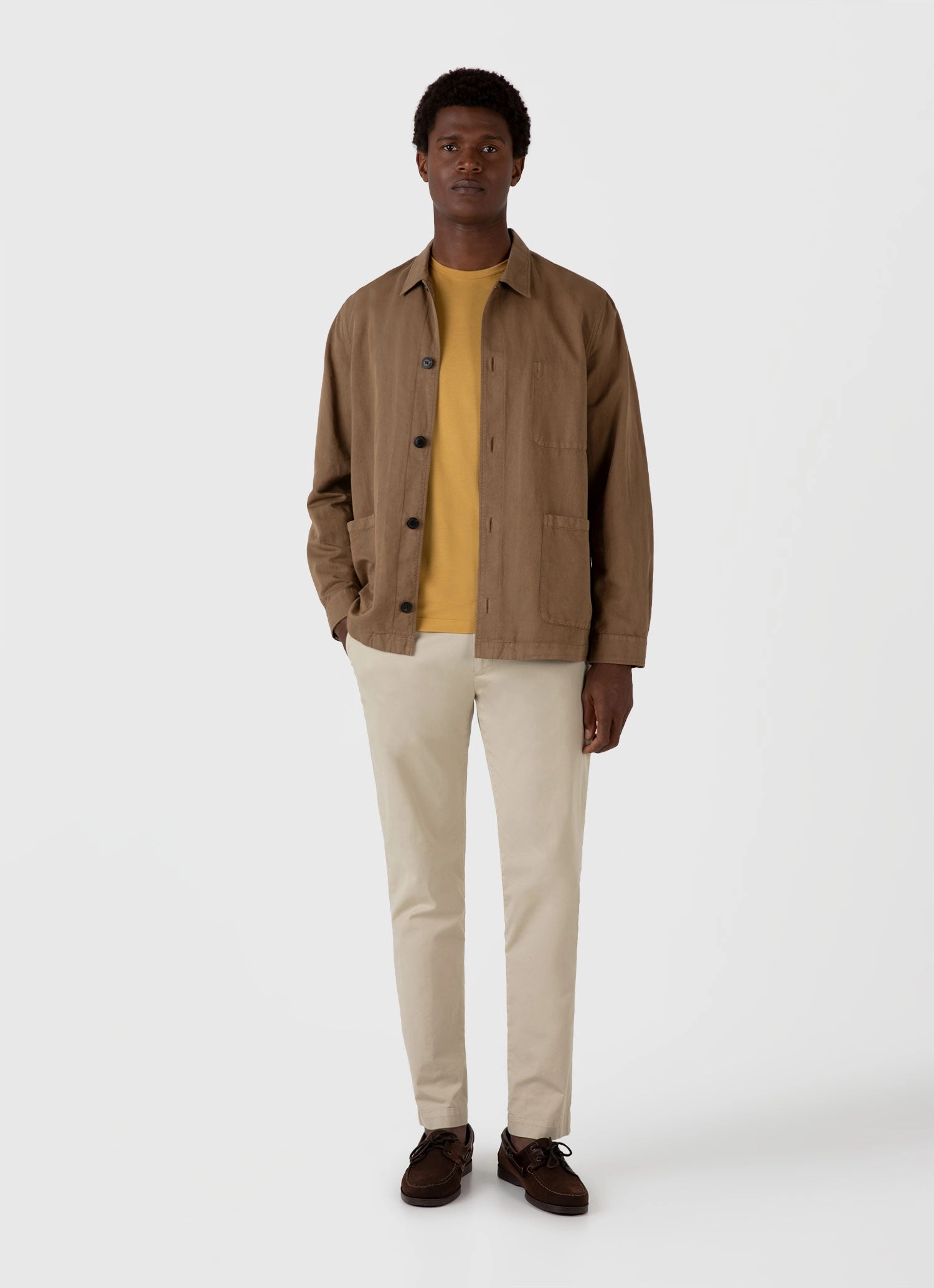 Timeless Top Quick Release Hem Men's Classic T-shirt in Mustard