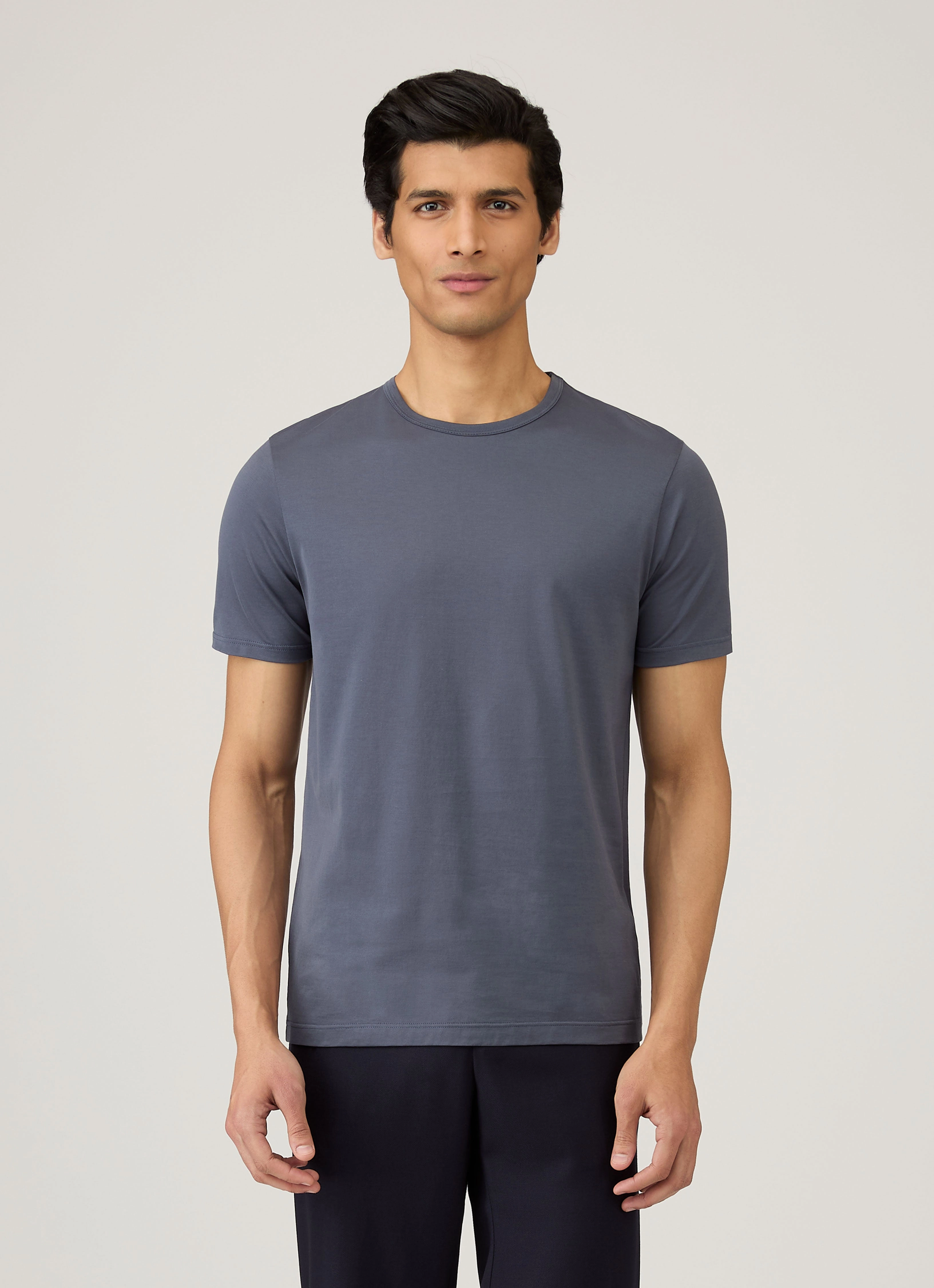 Men's Classic T-shirt in Slate Blue Flexible Waist