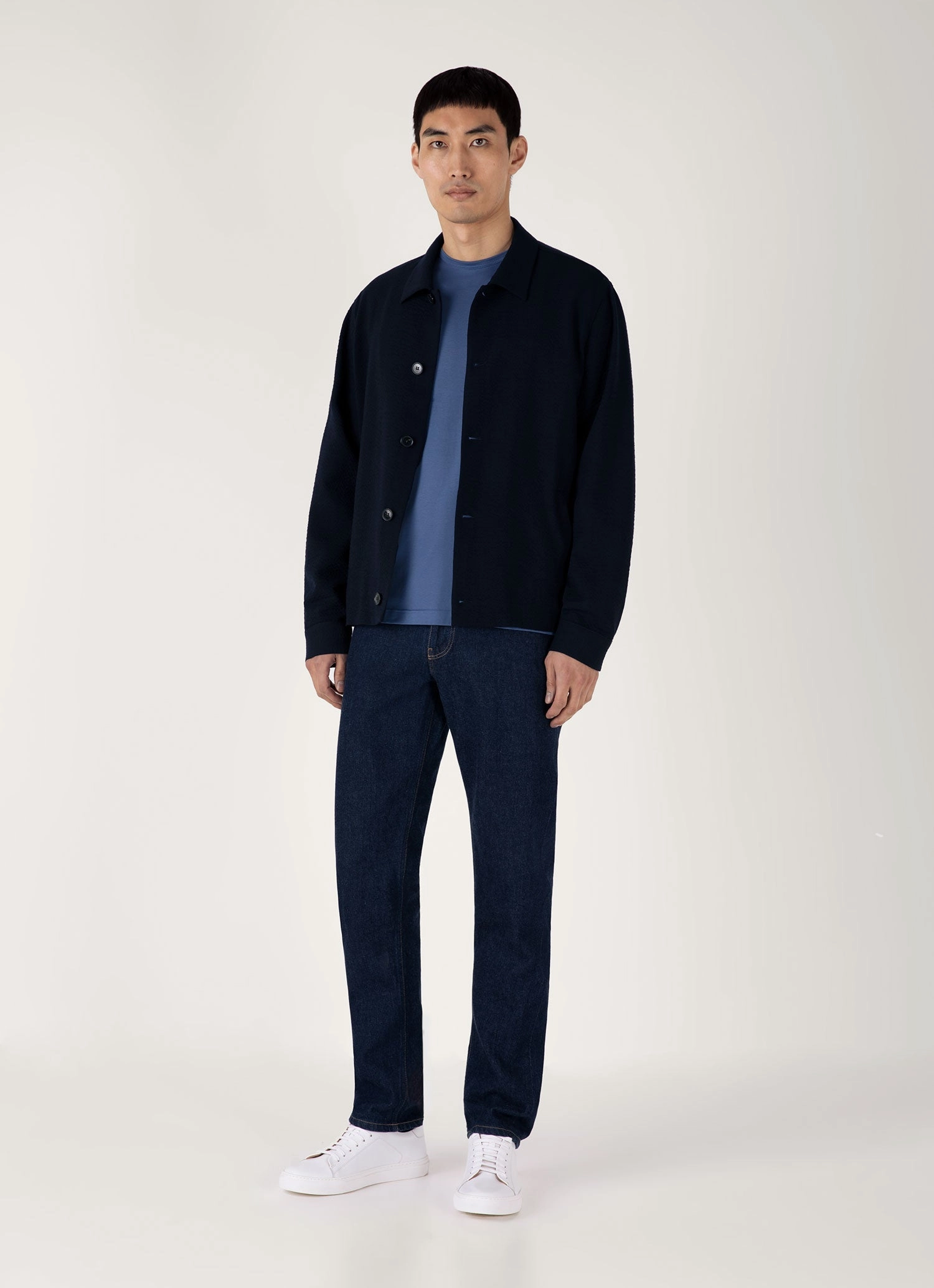 Men's Classic T-shirt in Soft Denim Chilly Day Wear hypoallergenic