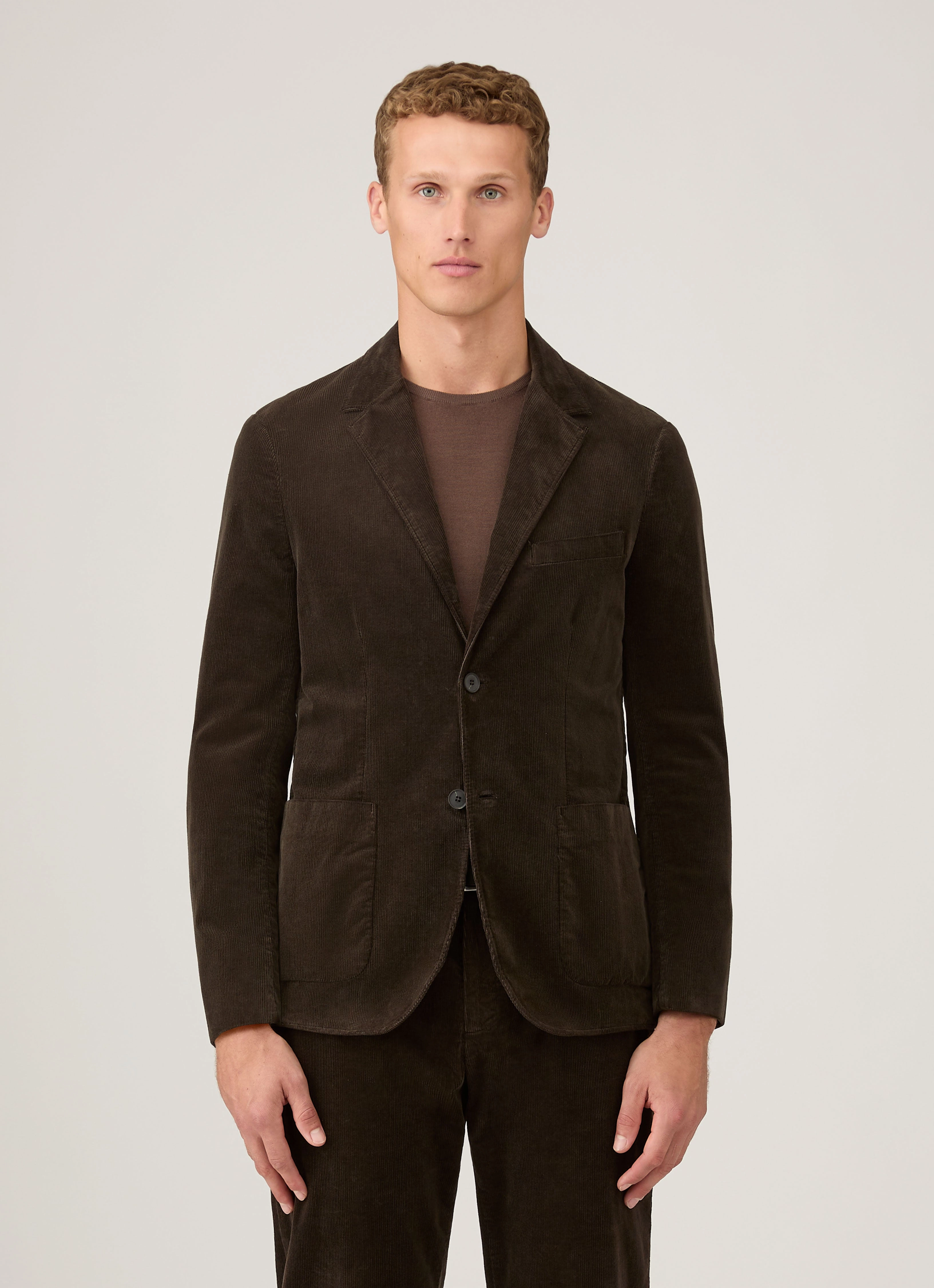 Men's Corduroy Blazer in Coffee Admire