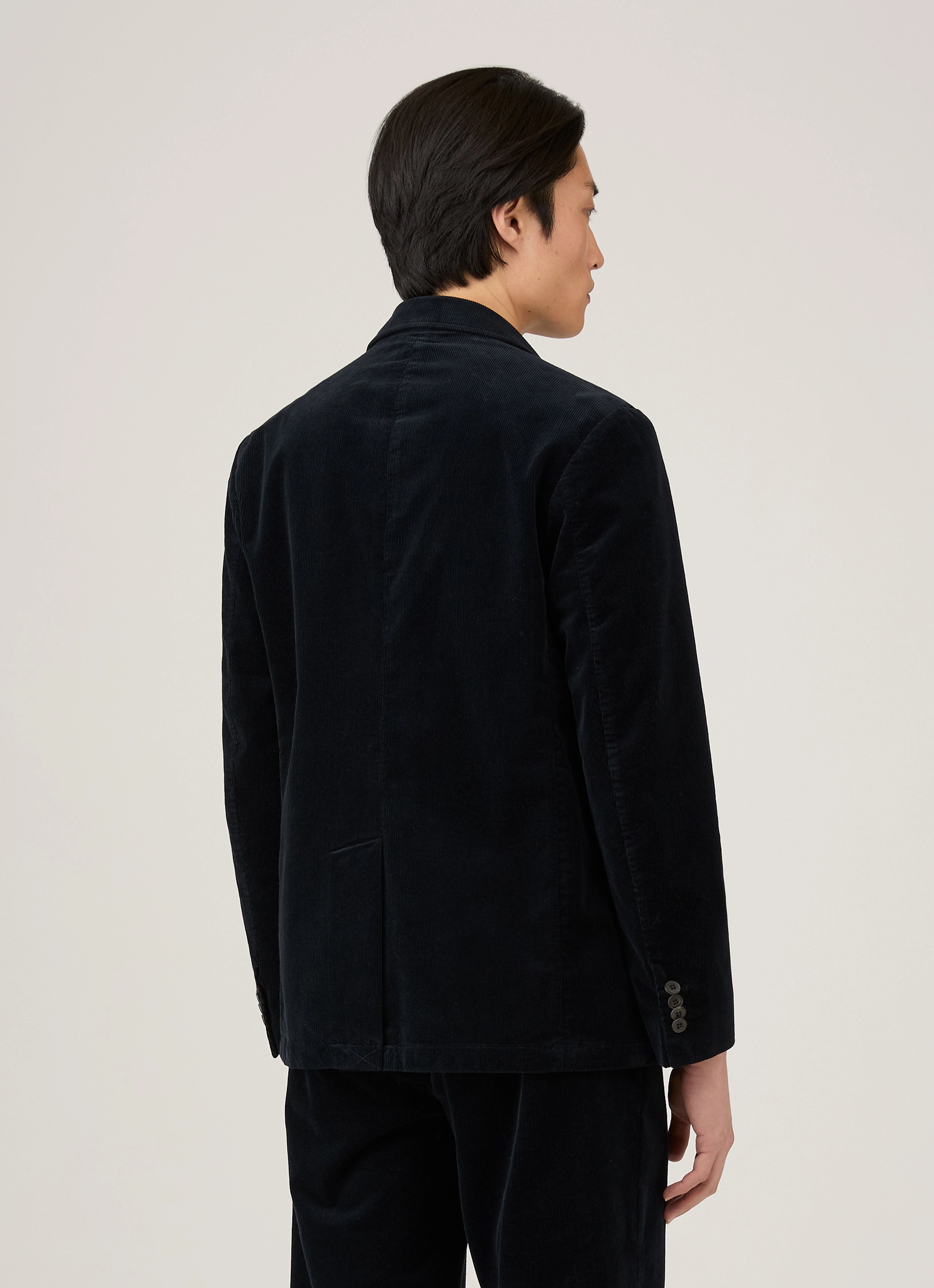 Men's Corduroy Blazer in Navy DropShoulder