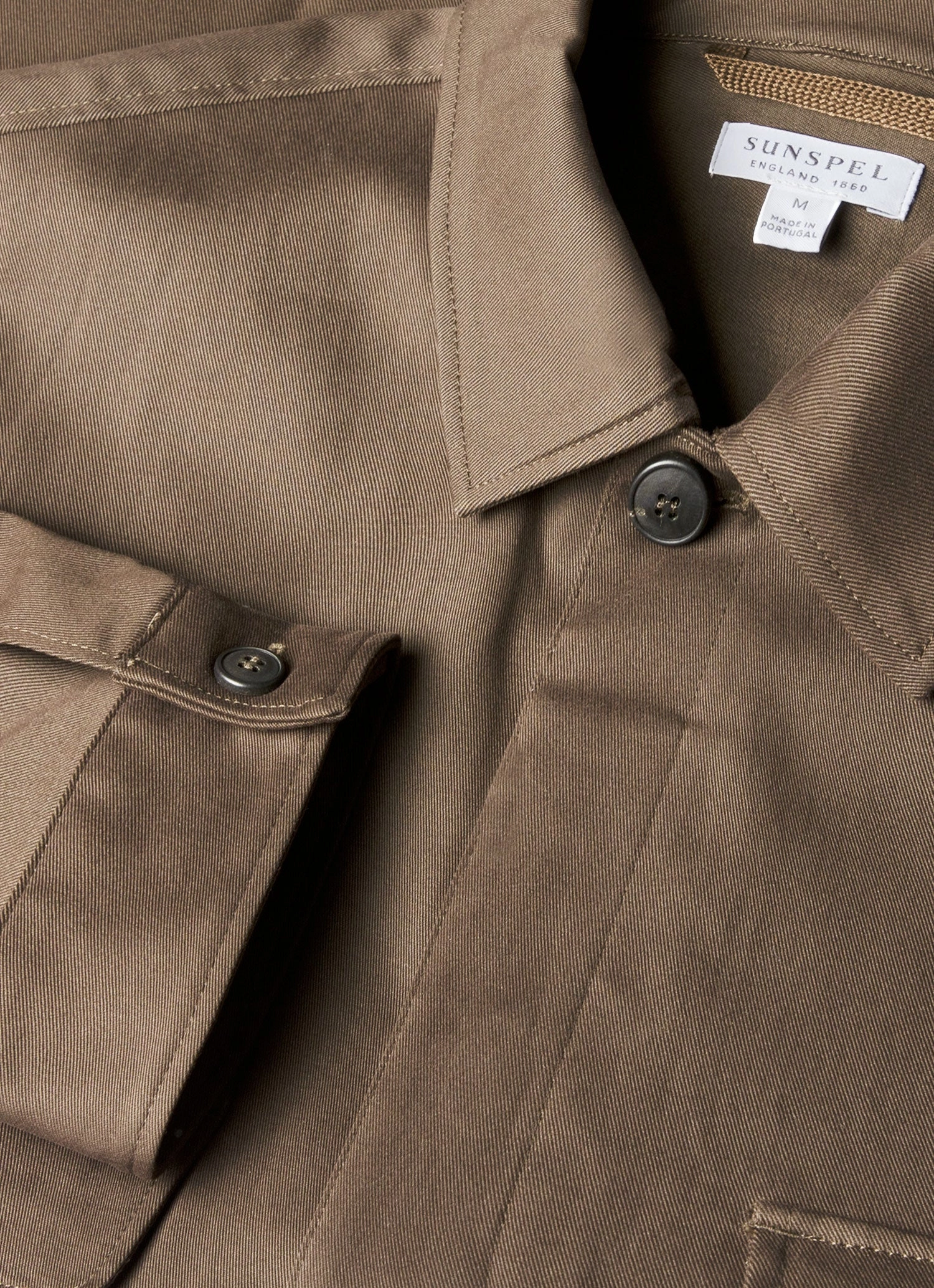 Men's Cotton Cashmere Overshirt in Dark Stone Neutral Tones