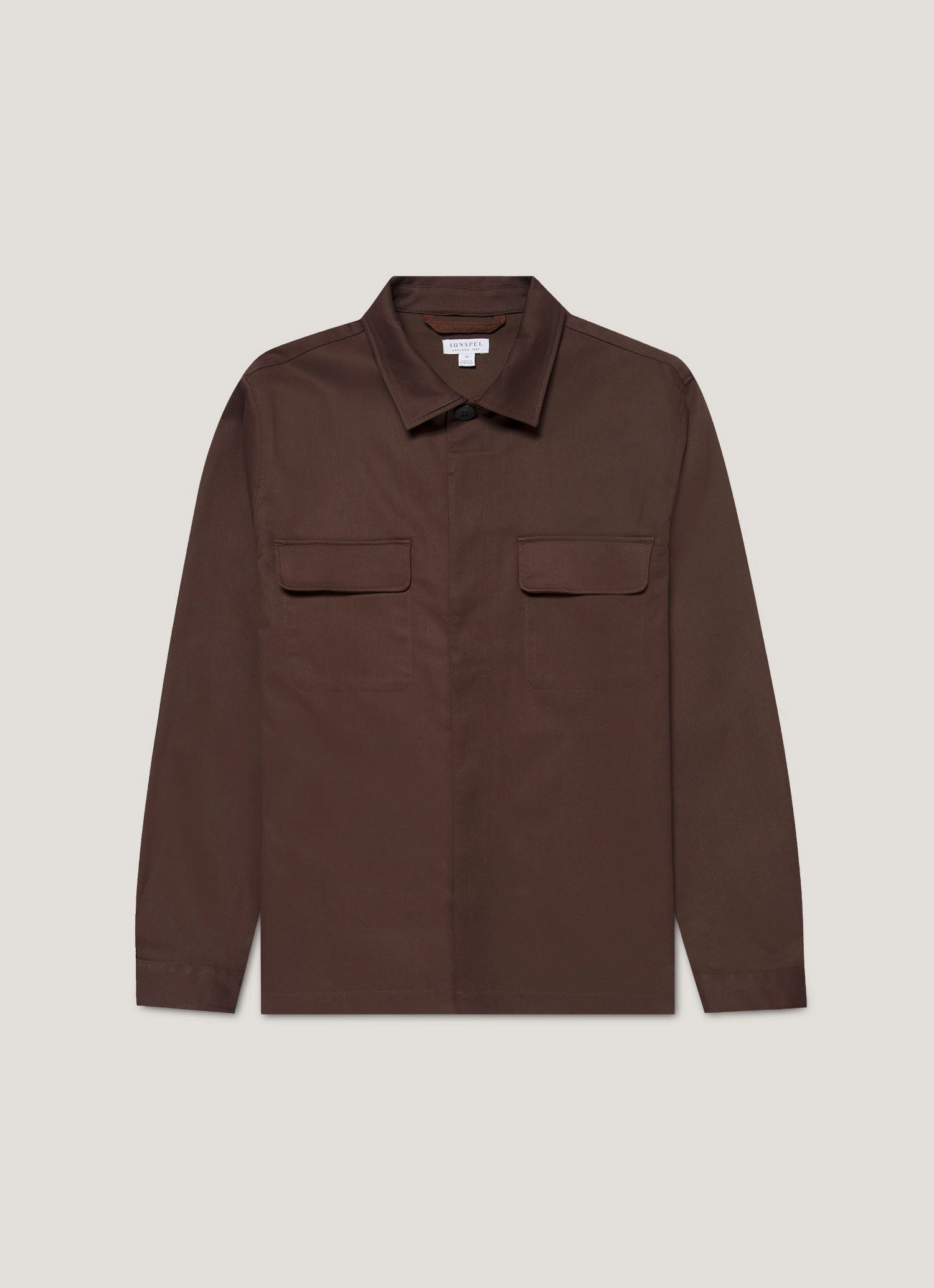 Men's Cotton Cashmere Overshirt in Truffle Tear Resistant Allure