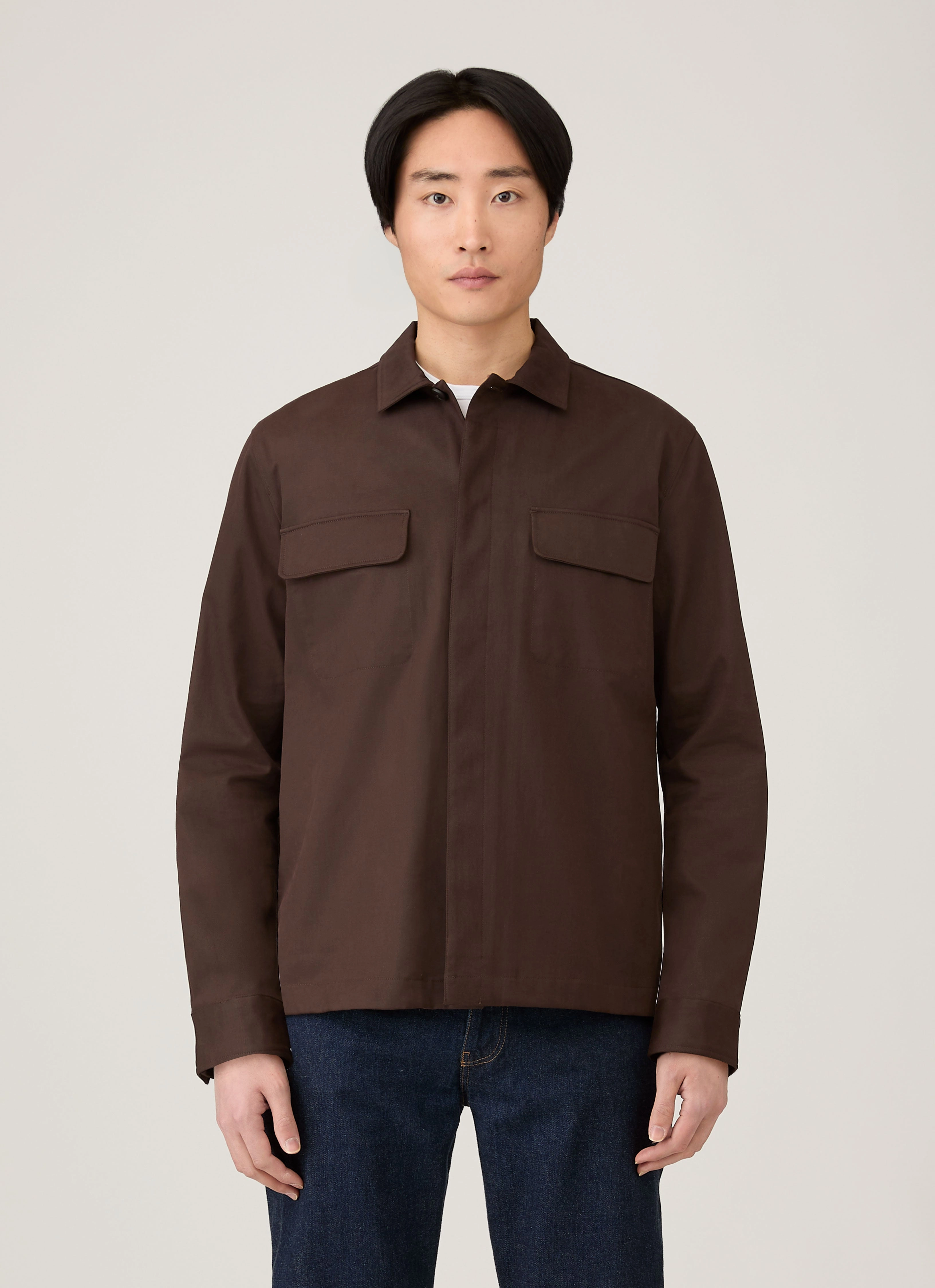 Market Men's Cotton Cashmere Overshirt in Truffle