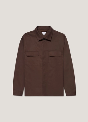 Men's Cotton Cashmere Overshirt in Truffle Thermal Shield Men's Cotton Cashmere Overshirt in Truffle Tear Resistant Allure