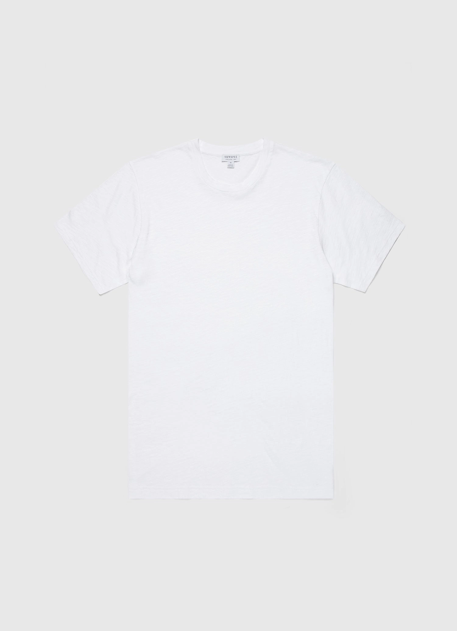 Men's Cotton Linen T-shirt in White kids'