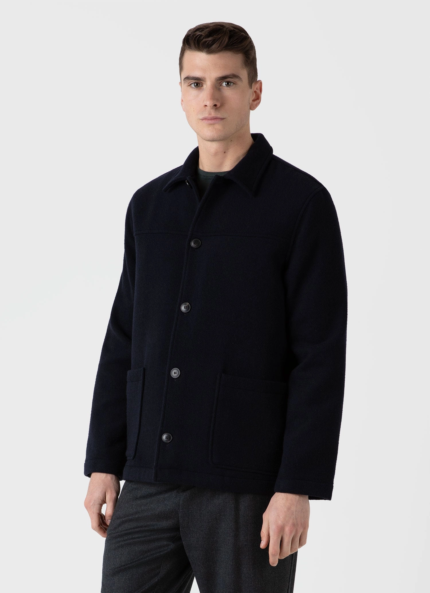 Men's Double Faced Chore Jacket in Navy Bestseller impulse buy