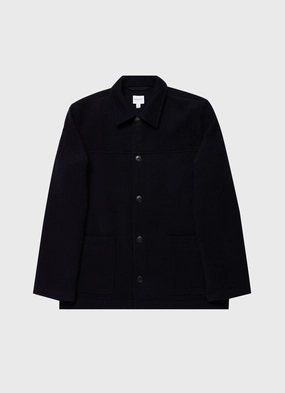 Men's Double Faced Chore Jacket in Navy Rugged Style Sense color - coordinating Men's Double Faced Chore Jacket in Navy