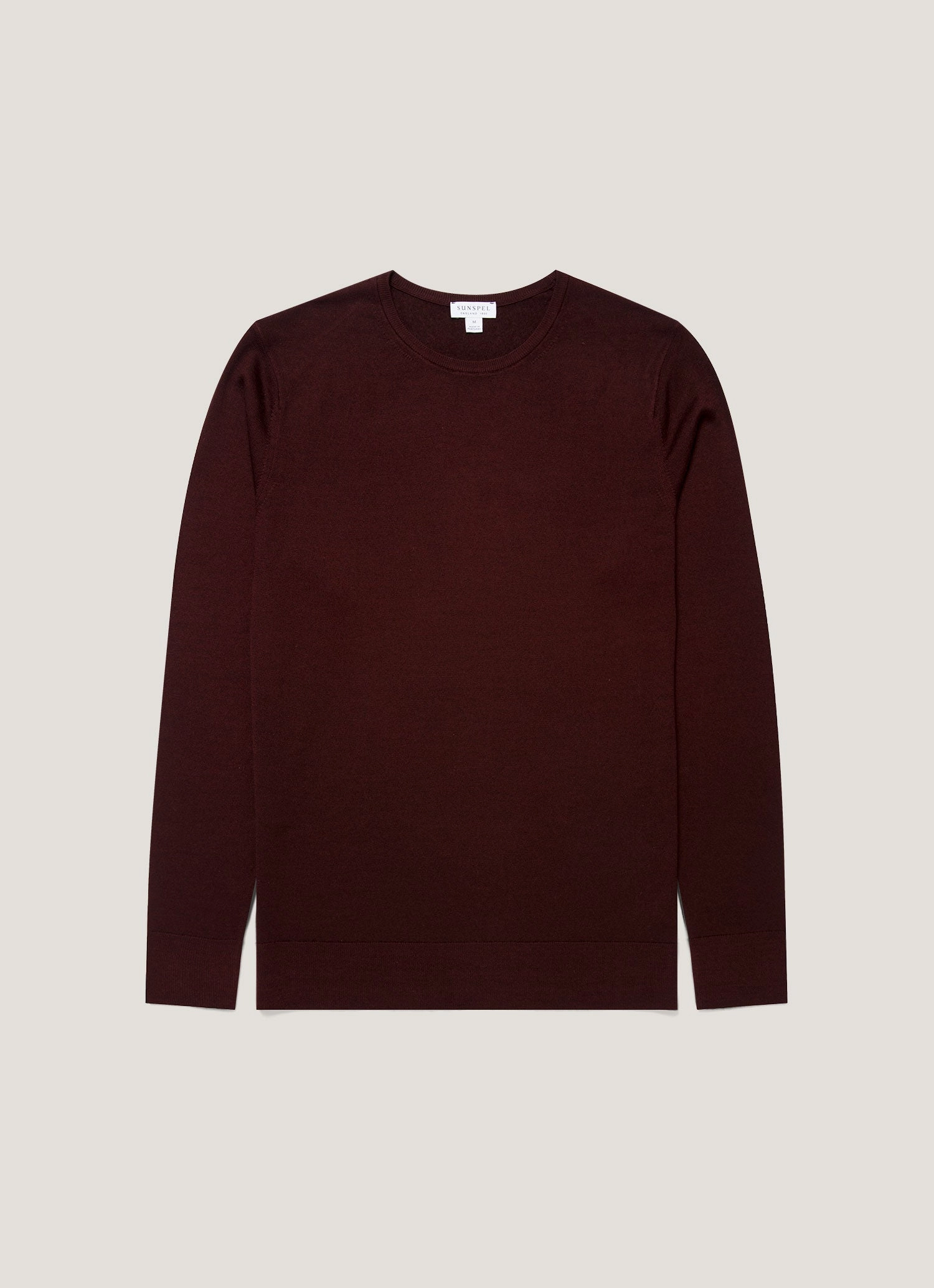 Men's Extra-Fine Merino Crew Neck in Bakelite Low Impact Manufacturing