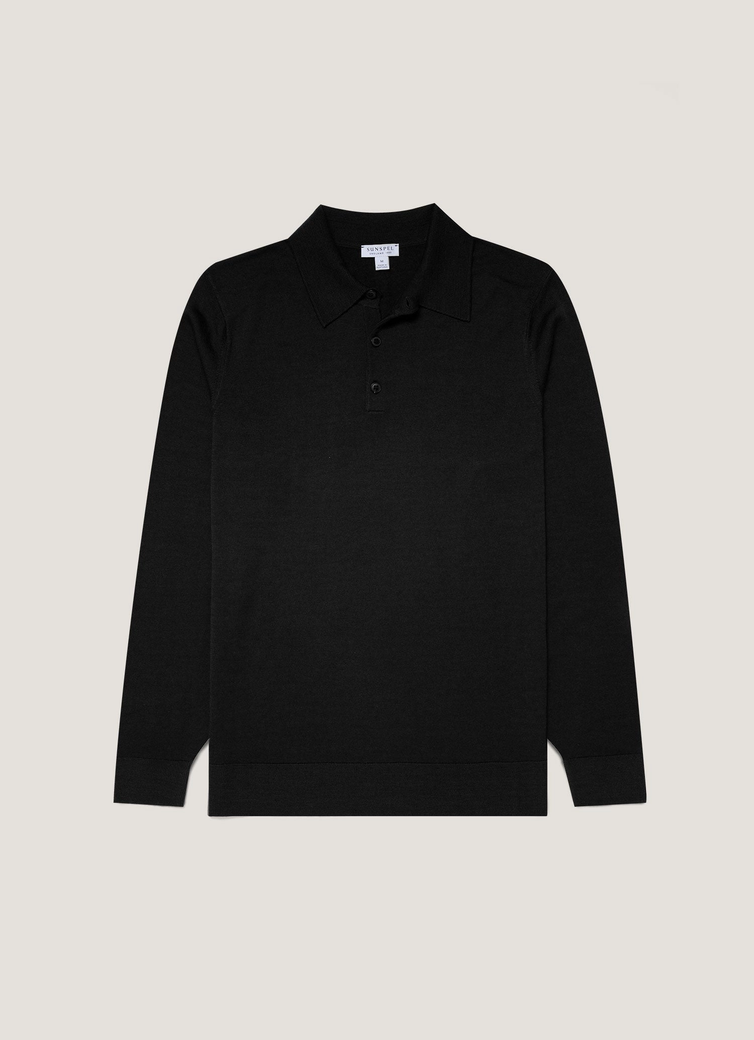 Modern Comfort Sophisticated Look Men's Extra-Fine Merino Polo Shirt in Black