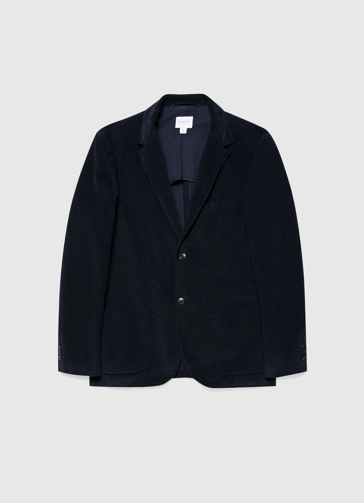 Men's Fine Corduroy Blazer in Navy Seasonal Wear Kinetic Back Ventilation