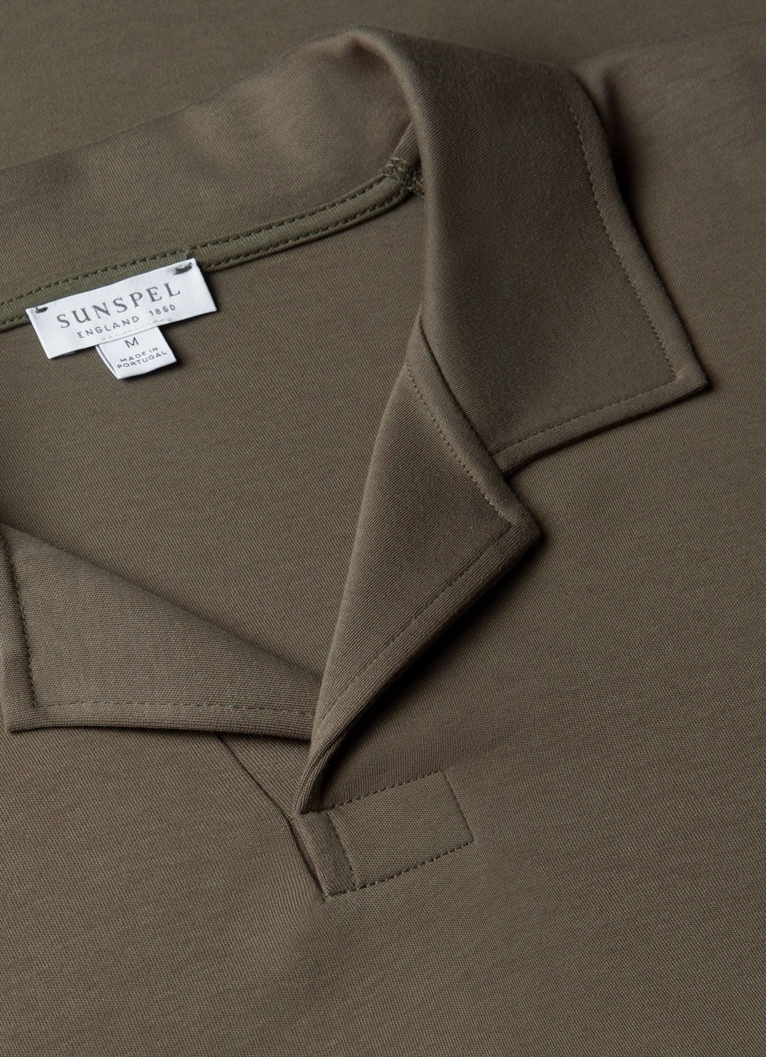 Men's Heavyweight Polo Shirt in Khaki Ventilated Side Panels Quick Comfort