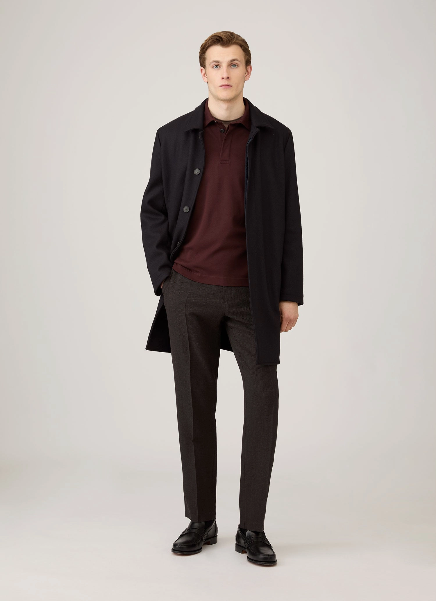 Easy Comfort Men's Heavyweight Rugby Polo Shirt in Bakelite