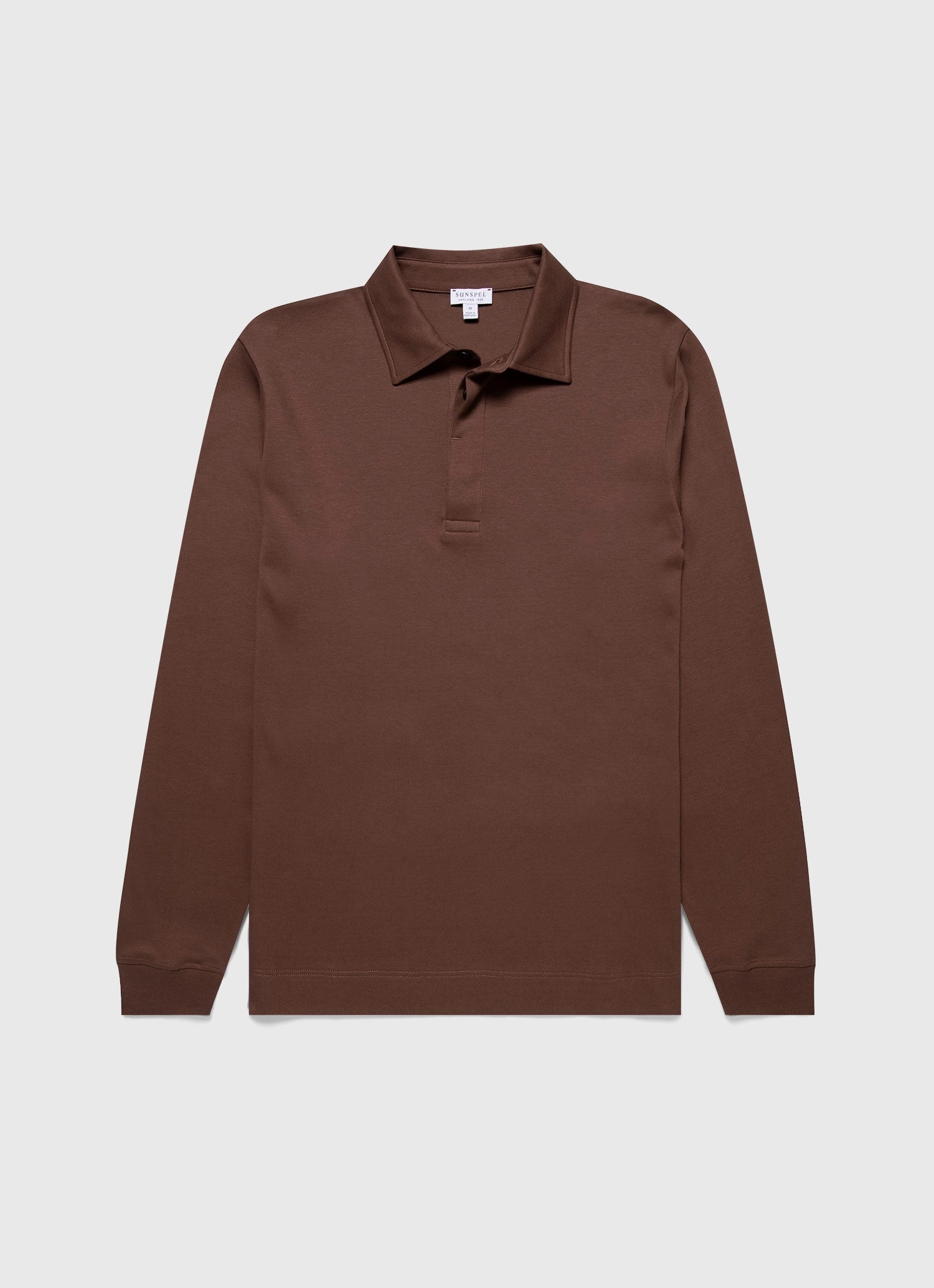 Men's Heavyweight Rugby Polo Shirt in Cocoa Brown Minimalistic Design Summer Comfort
