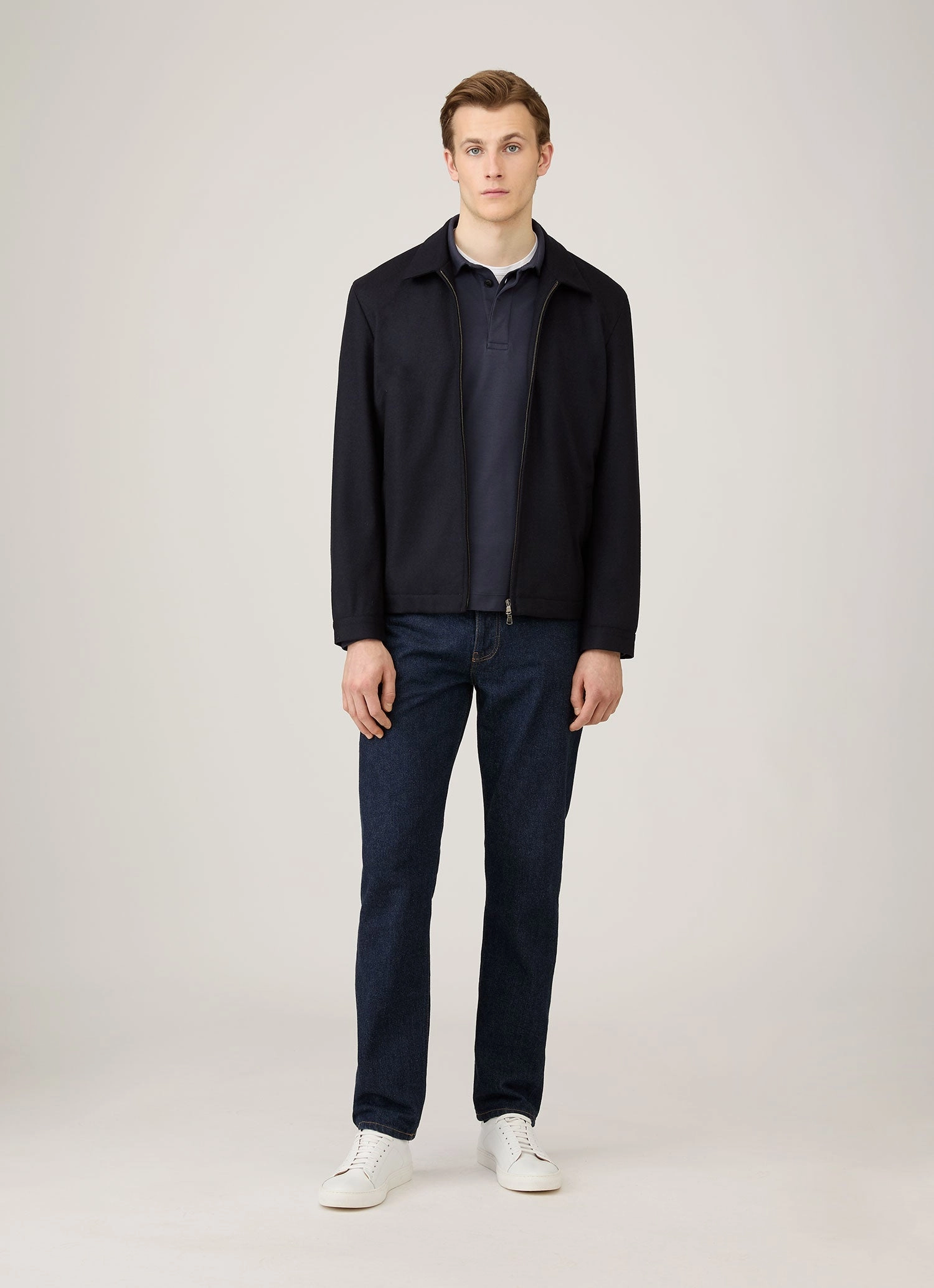 Men's Heavyweight Rugby Polo Shirt in Navy Cozy Top