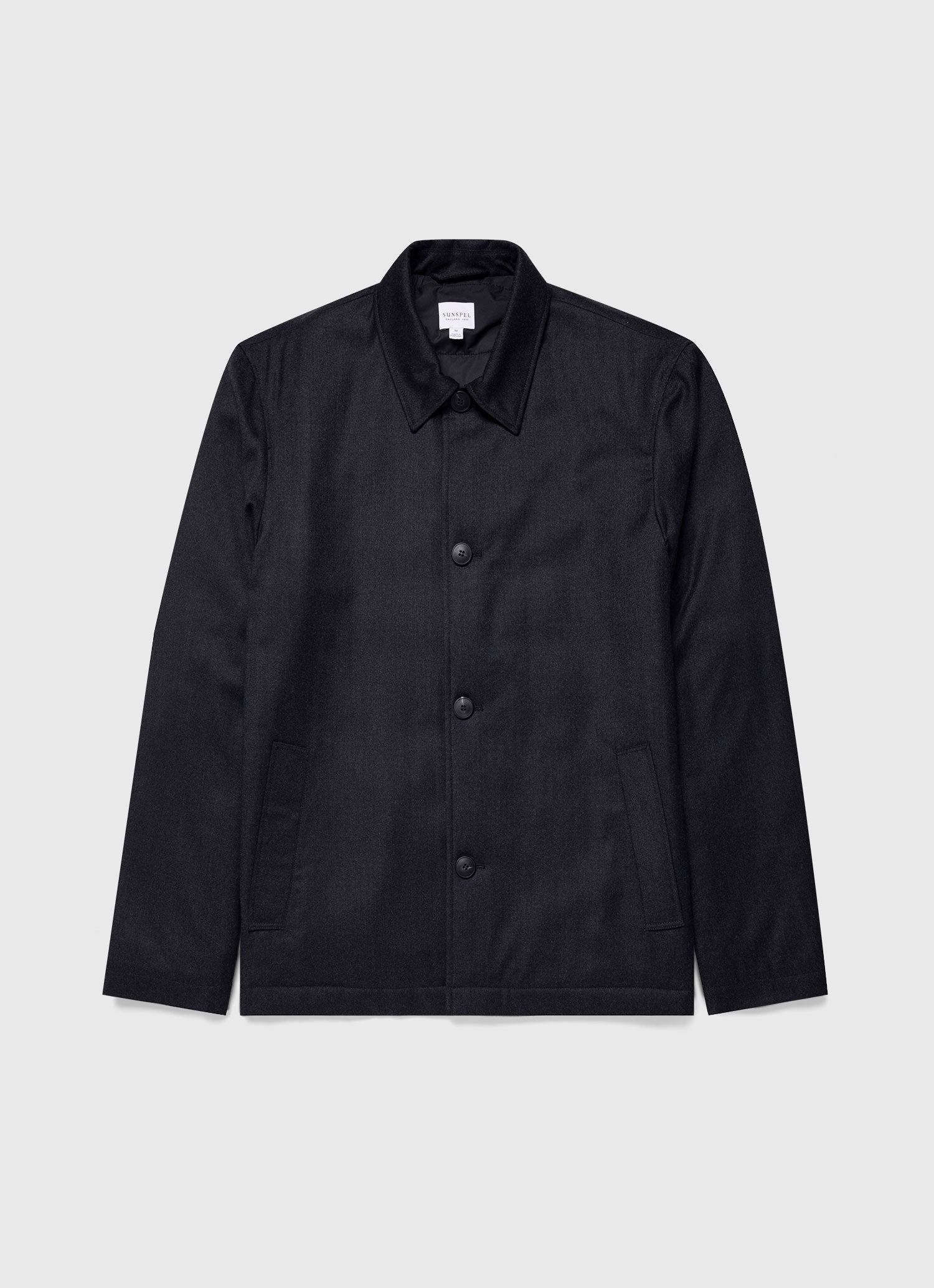 Construct Men's Insulated Wool Jacket in Charcoal Melange