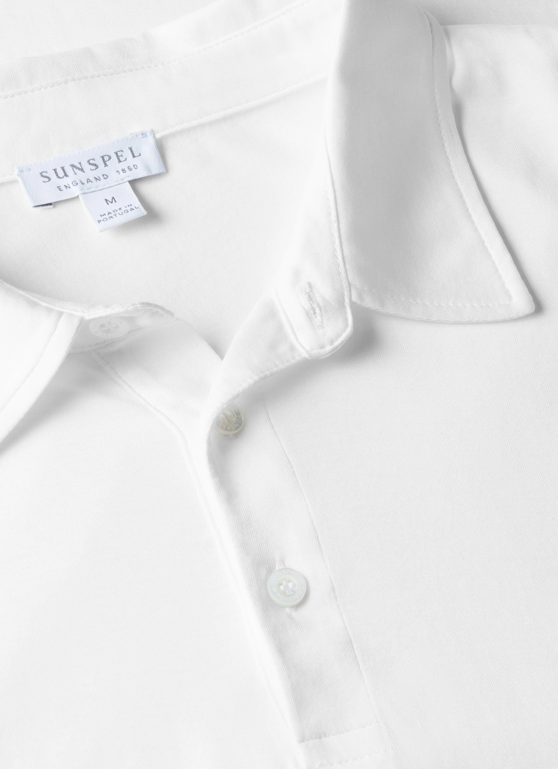 Relaxed Top Men's Jersey Classic Polo Shirt in White