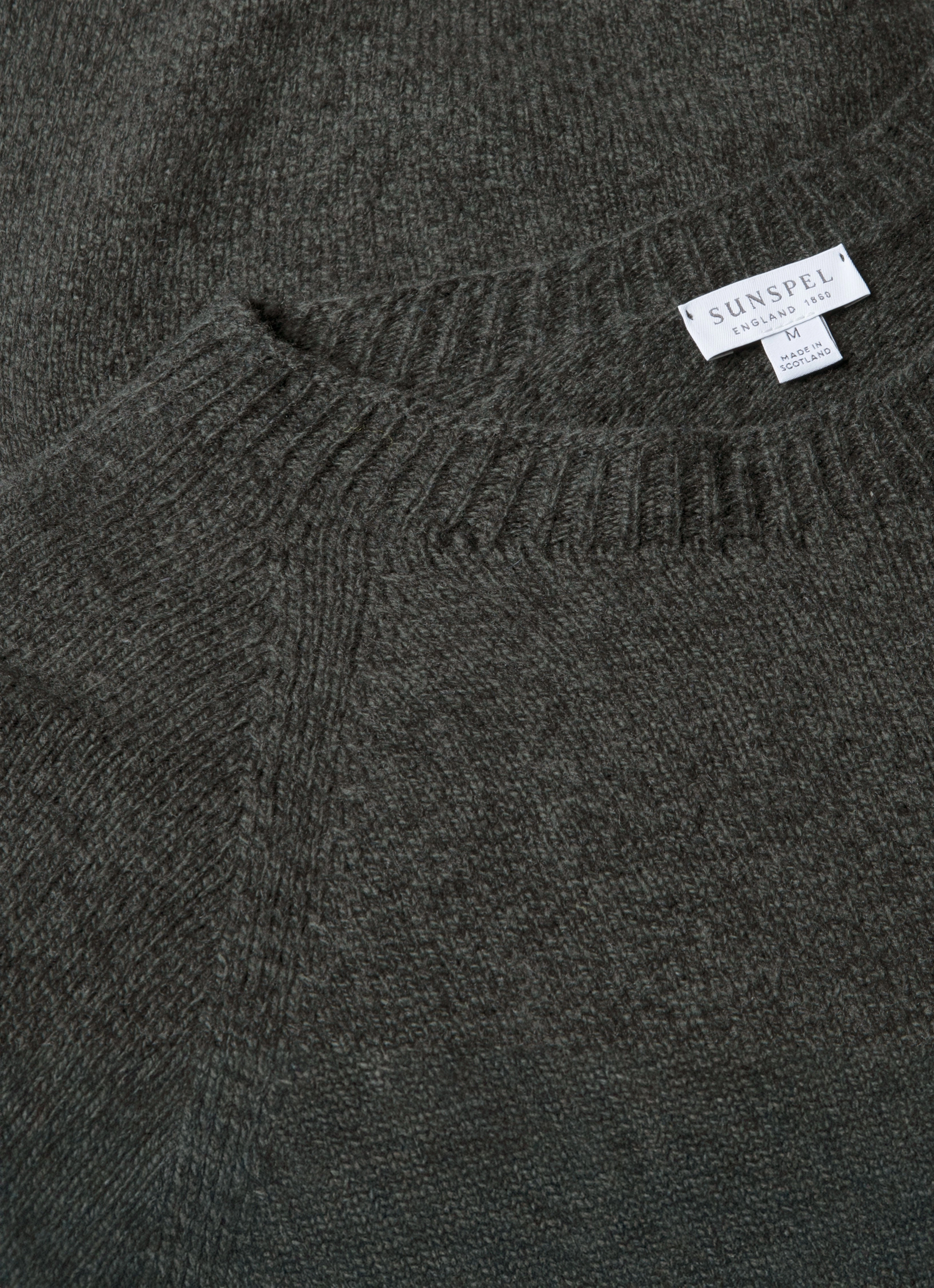 Men's Lambswool Crew Neck Jumper in Dark Green Twist Off Duty
