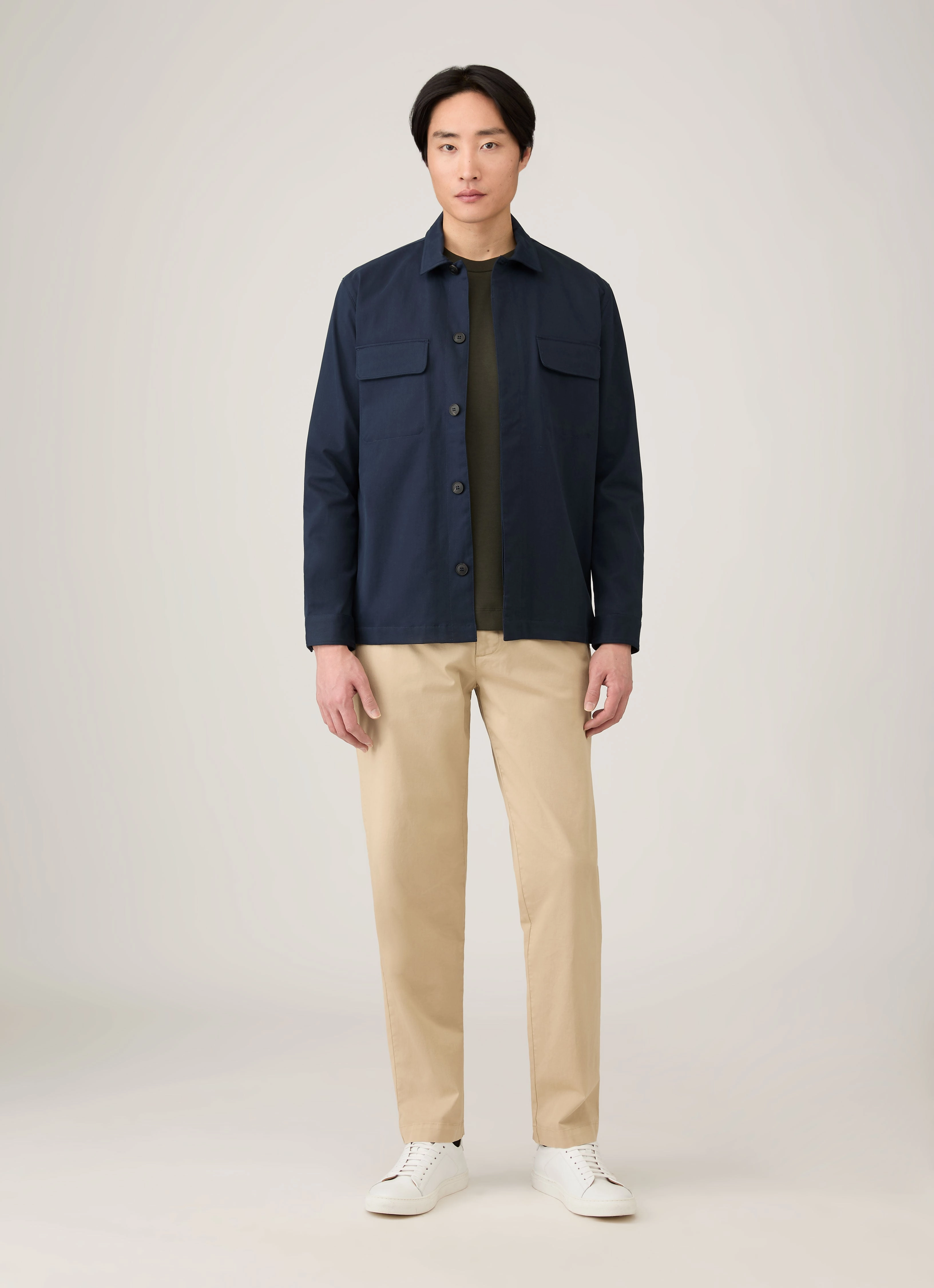 Fashion Forward Cool Design Men's Long Sleeve Heavyweight T-shirt in Dark Green