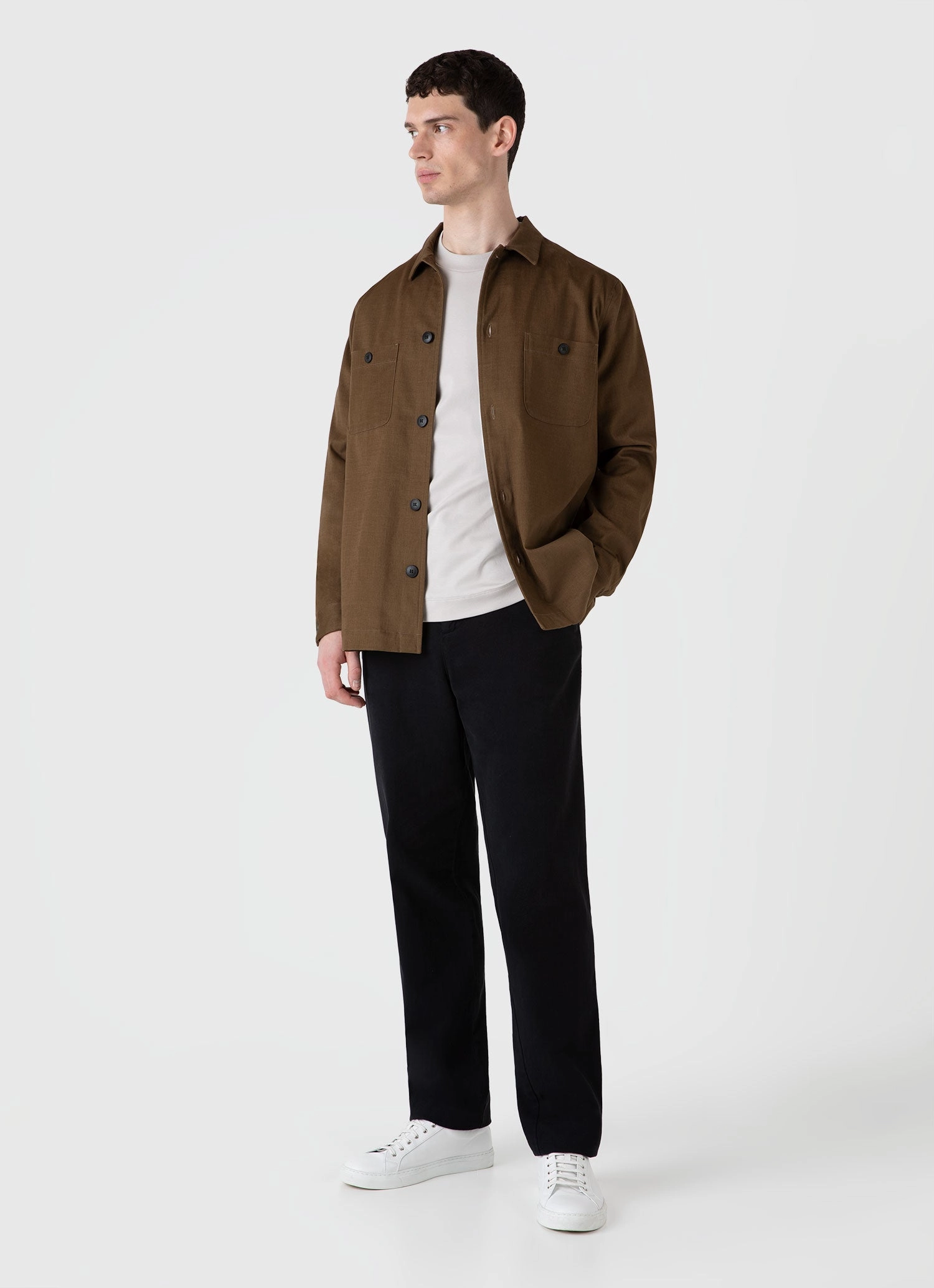 Breathable apparel Basic Comfort Men's Long Sleeve Heavyweight T-shirt in Putty