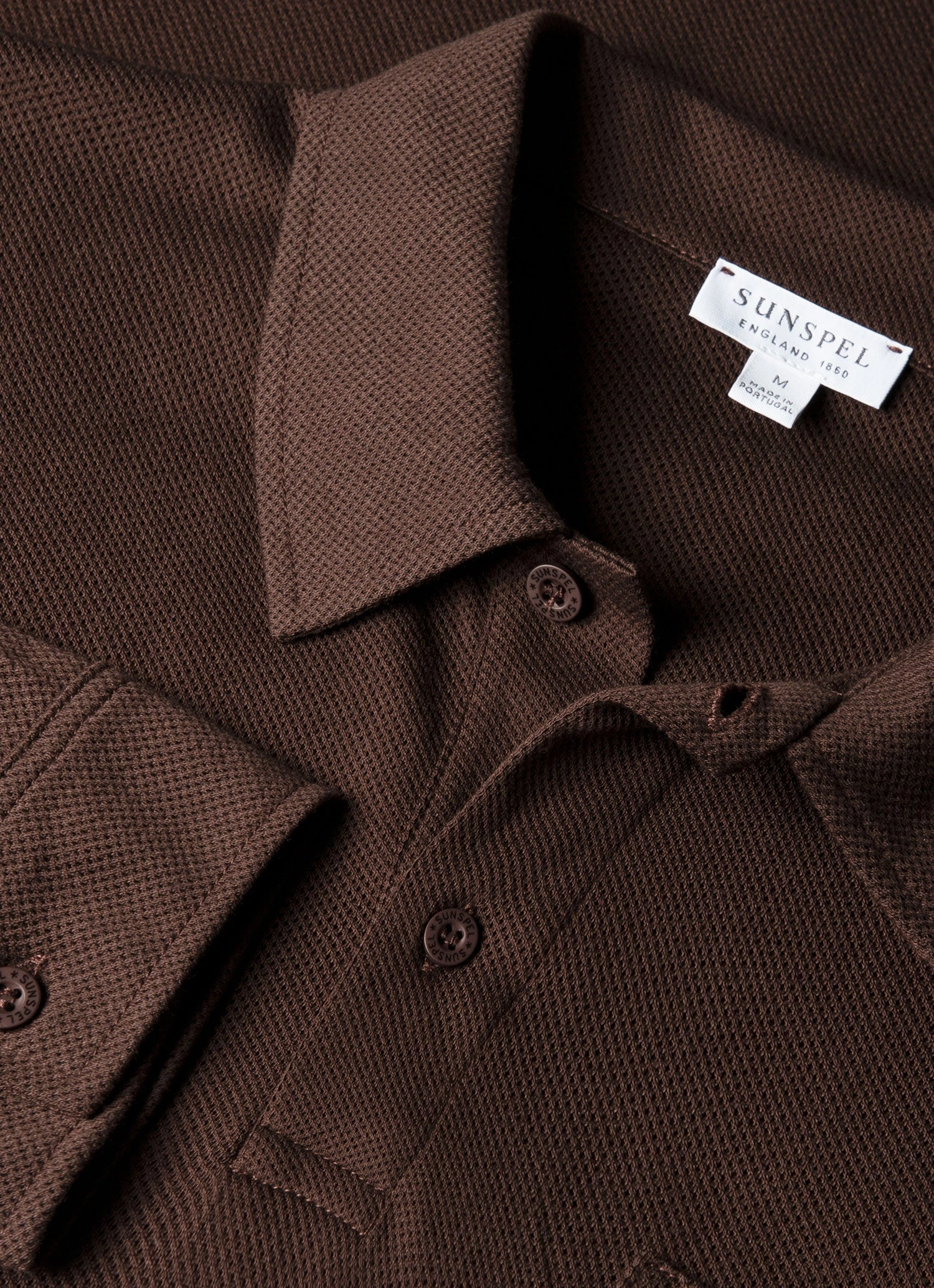 Comfort Style Men's Long Sleeve Riviera Polo Shirt in Bakelite