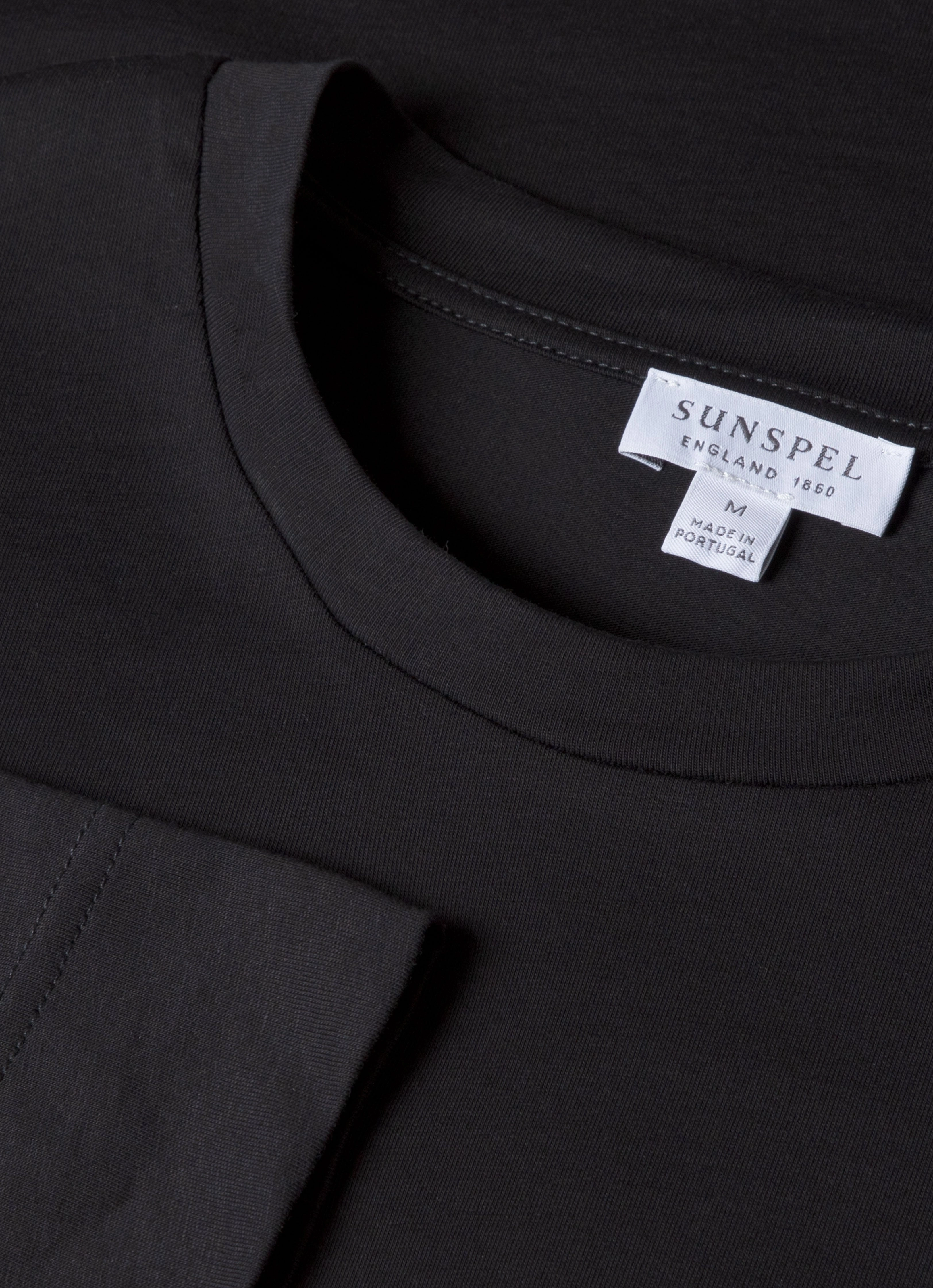 MinimalistDesign polo neck Men's Long Sleeve Riviera T-shirt in Black