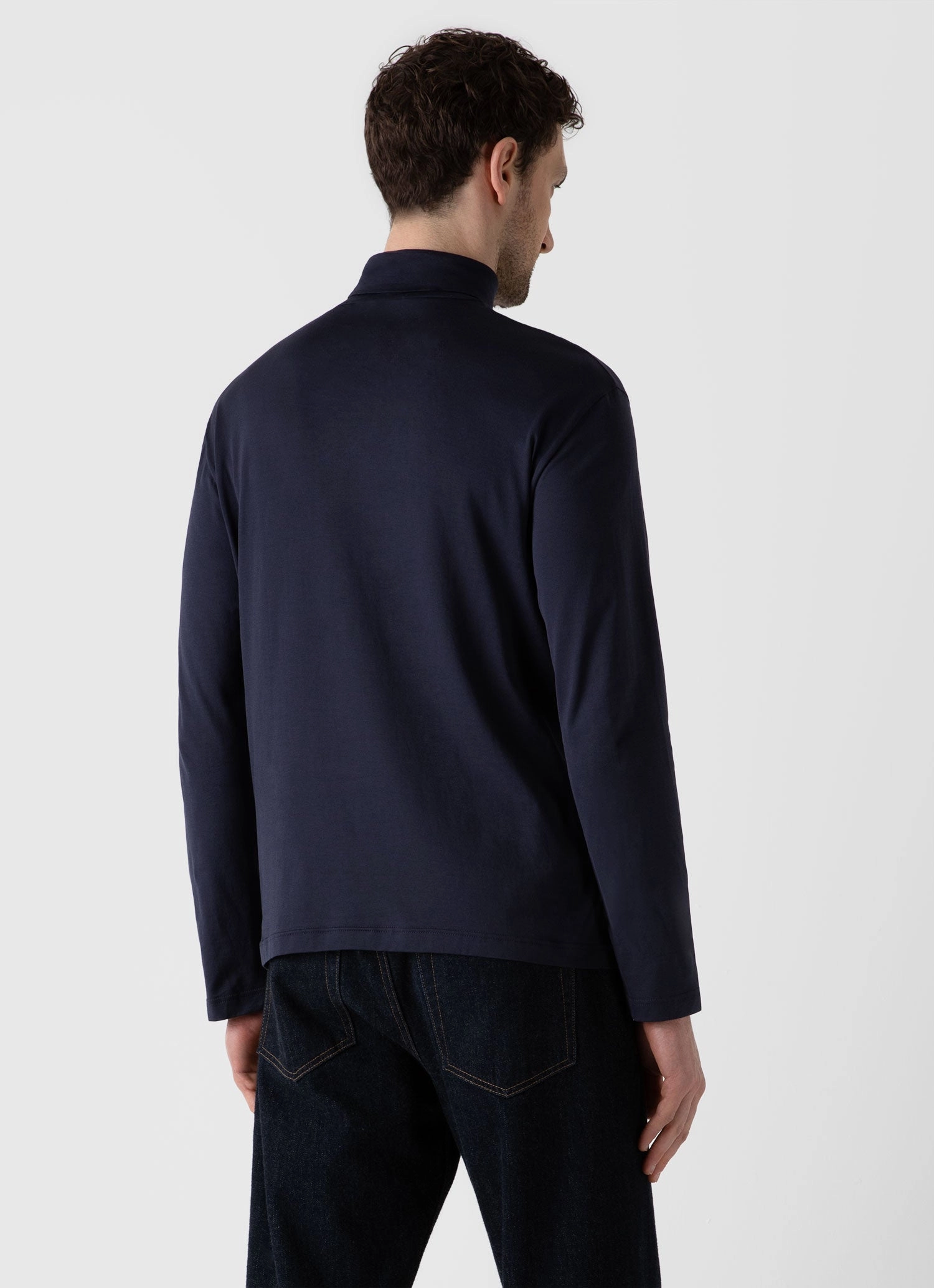 Everyday Look Wear Men's Long Sleeve Roll Neck in Navy