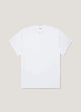 Men's Oversized Heavyweight T-shirt in White MoistureWicking Fabric Temperature Control Fabric Ultra Soft Blended Textile Men's Oversized Heavyweight T-shirt in White