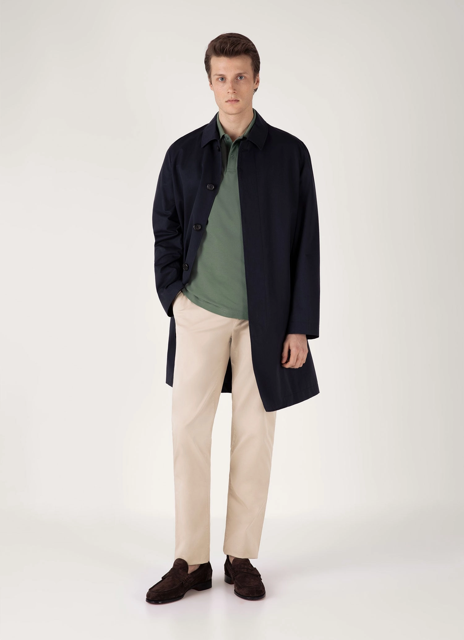 Men's Piqu?? Polo Shirt in Dusk Green Soft Fabric Casual Style