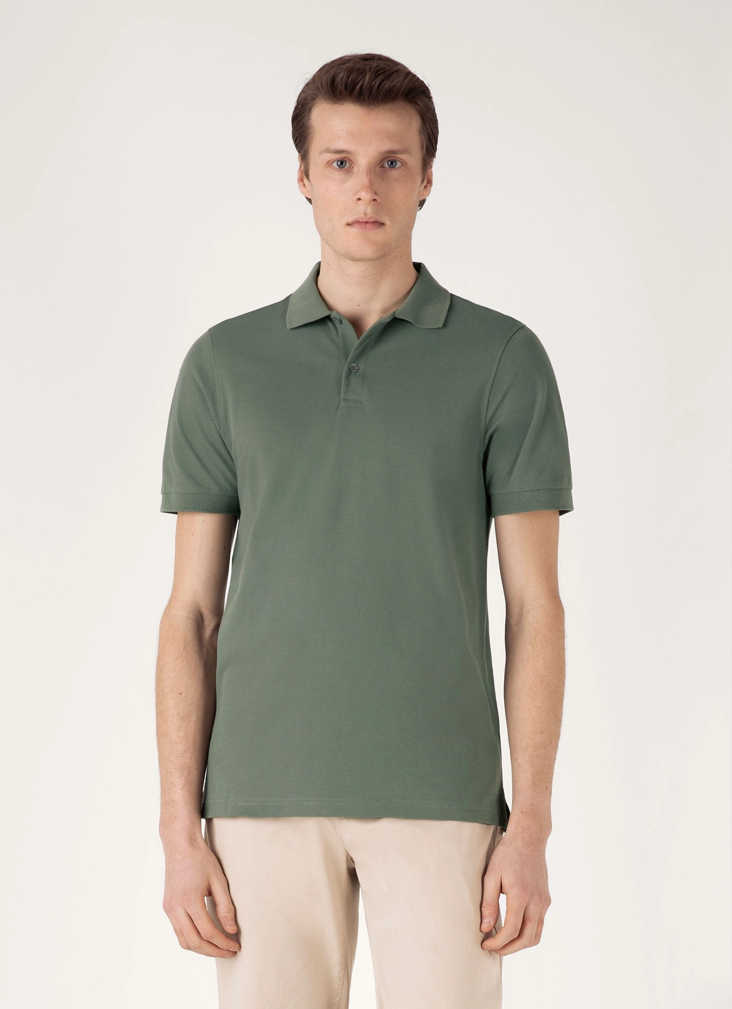 Men's Piqu?? Polo Shirt in Dusk Green SweatResistant Inner Layer