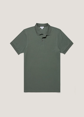 Men's Piqu?? Polo Shirt in Dusk Green Fashionable Fit Club Style Men's Piqu?? Polo Shirt in Dusk Green
