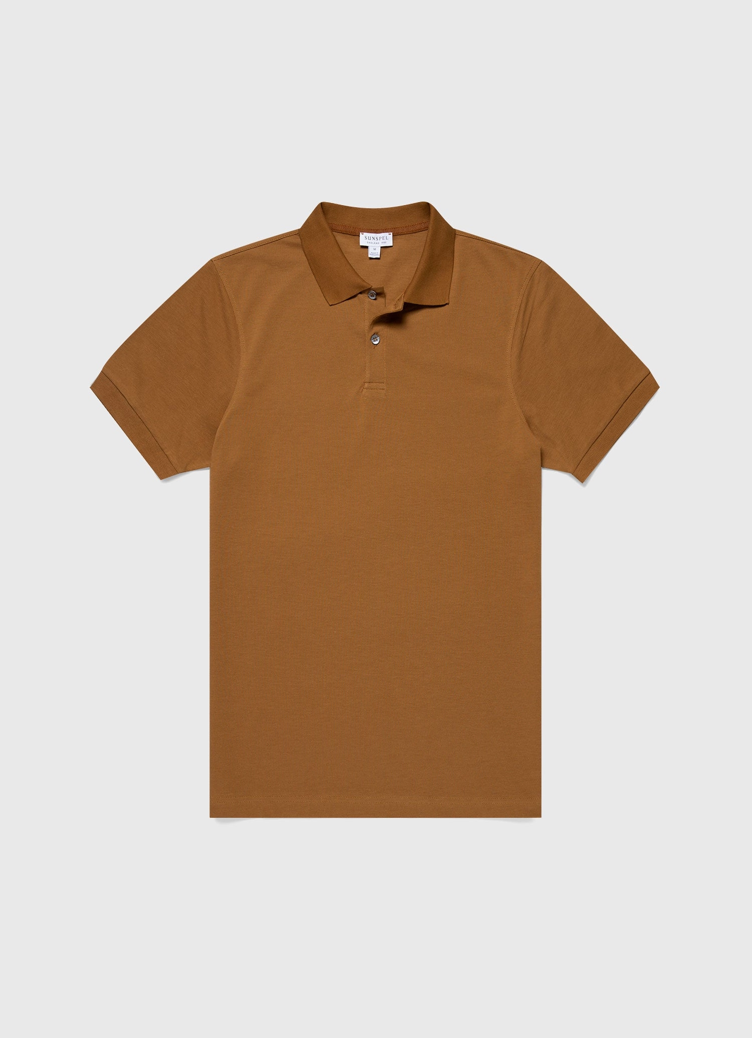 Men's Piqu?? Polo Shirt in Golden Brown Club Attire Summer Business