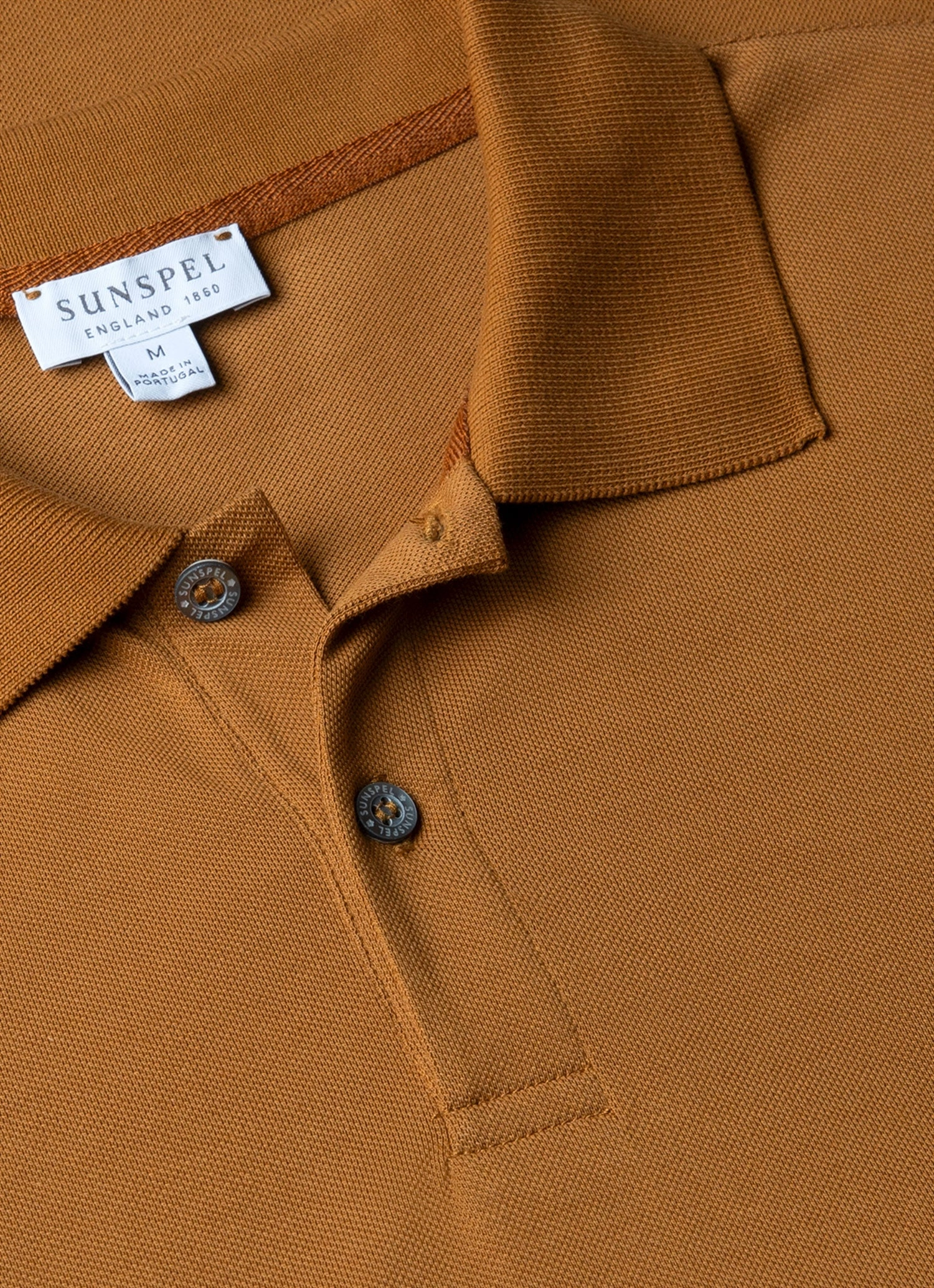 Men's Piqu?? Polo Shirt in Golden Brown Unisex wear
