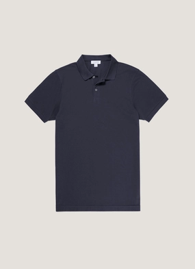 Men's Piqu?? Polo Shirt in Navy Cozy Top Trendy Shirt Men's Piqu?? Polo Shirt in Navy