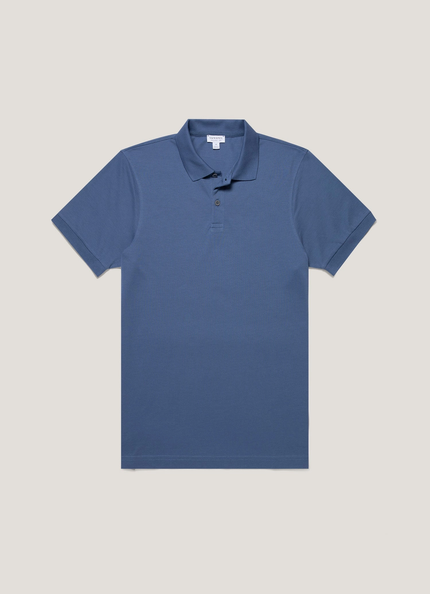Sleek Style Cozy Layers Men's Piqu?? Polo Shirt in Soft Denim