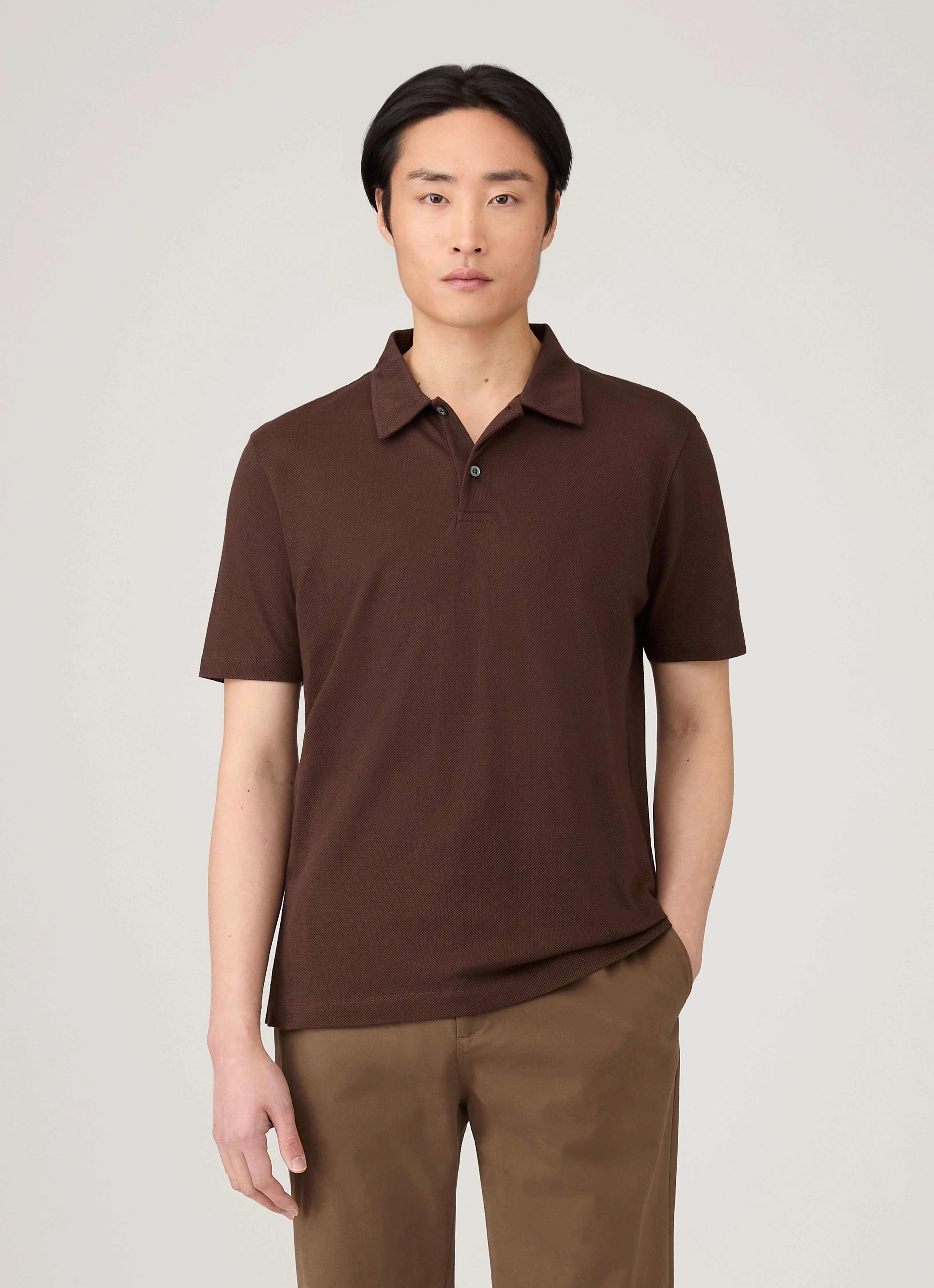 Men's Regular Fit Riviera Polo Shirt in Bakelite Lightweight Material