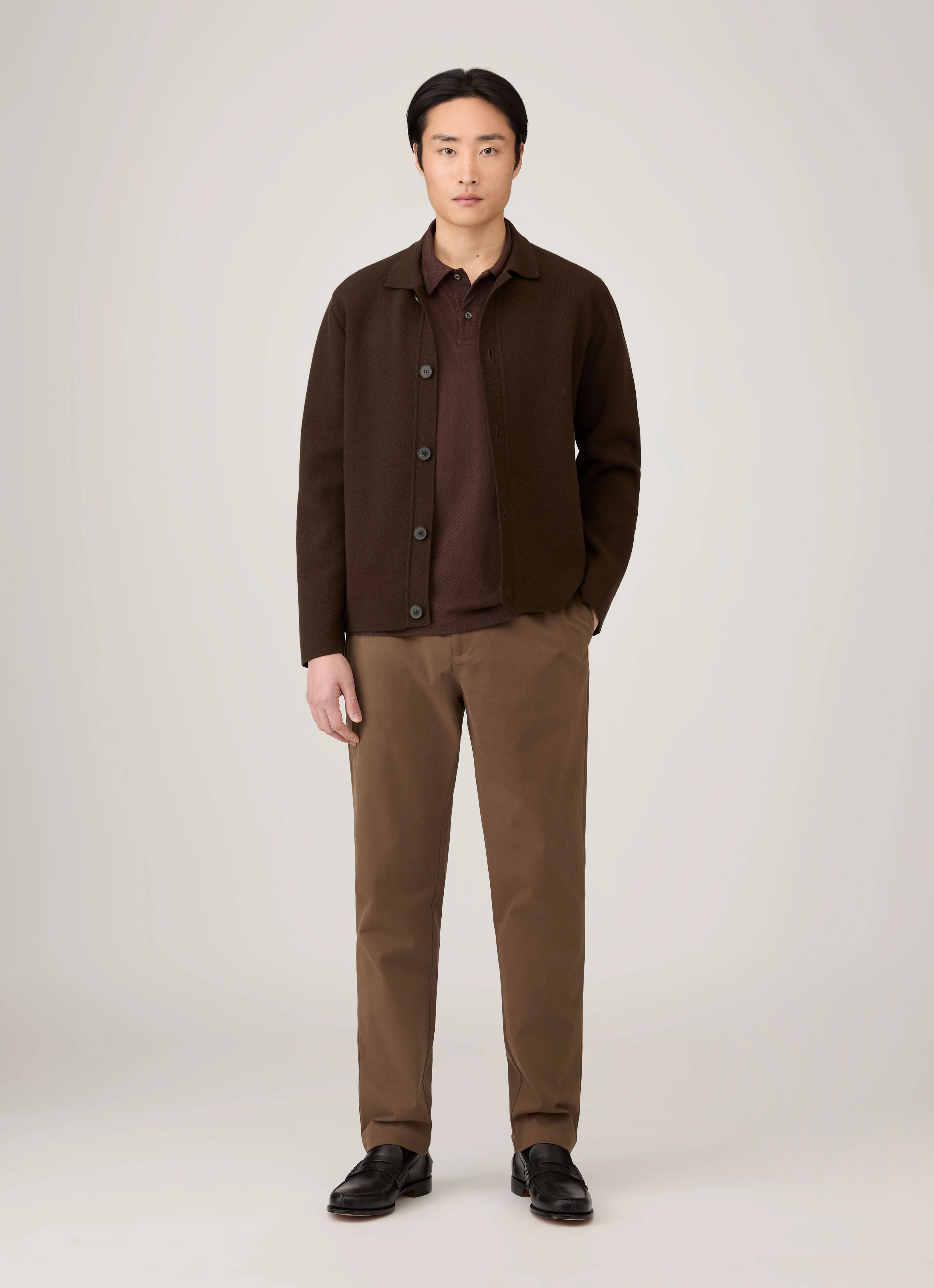 All Day Comfort Men's Regular Fit Riviera Polo Shirt in Bakelite