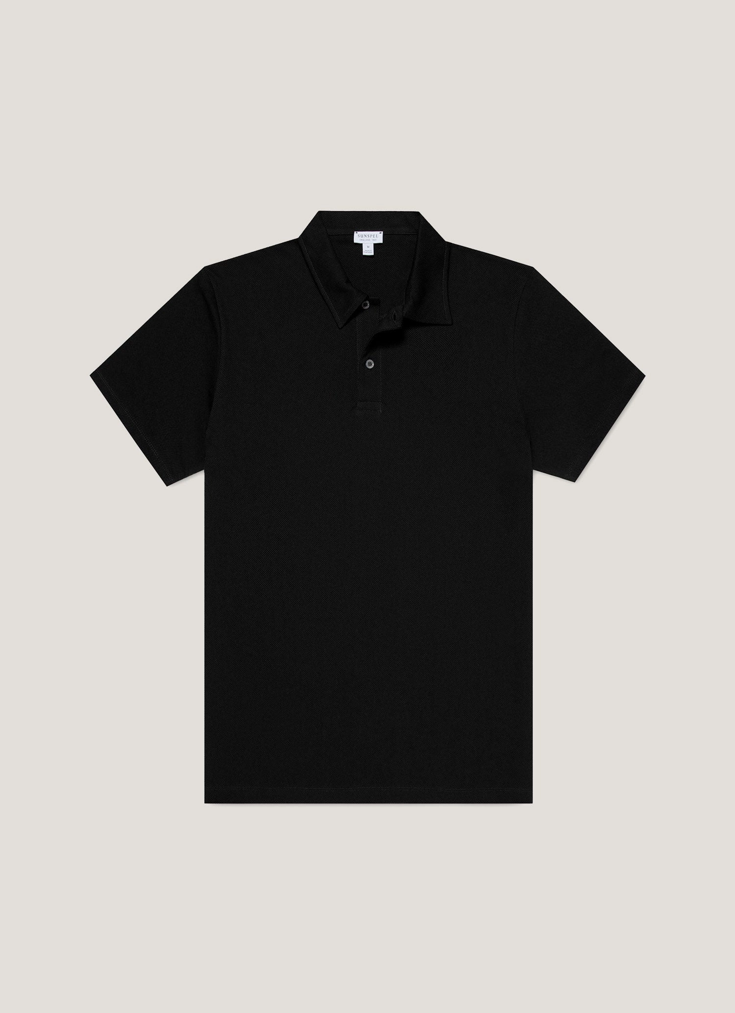 YarnDyed Construction Essential Style Men's Regular Fit Riviera Polo Shirt in Black