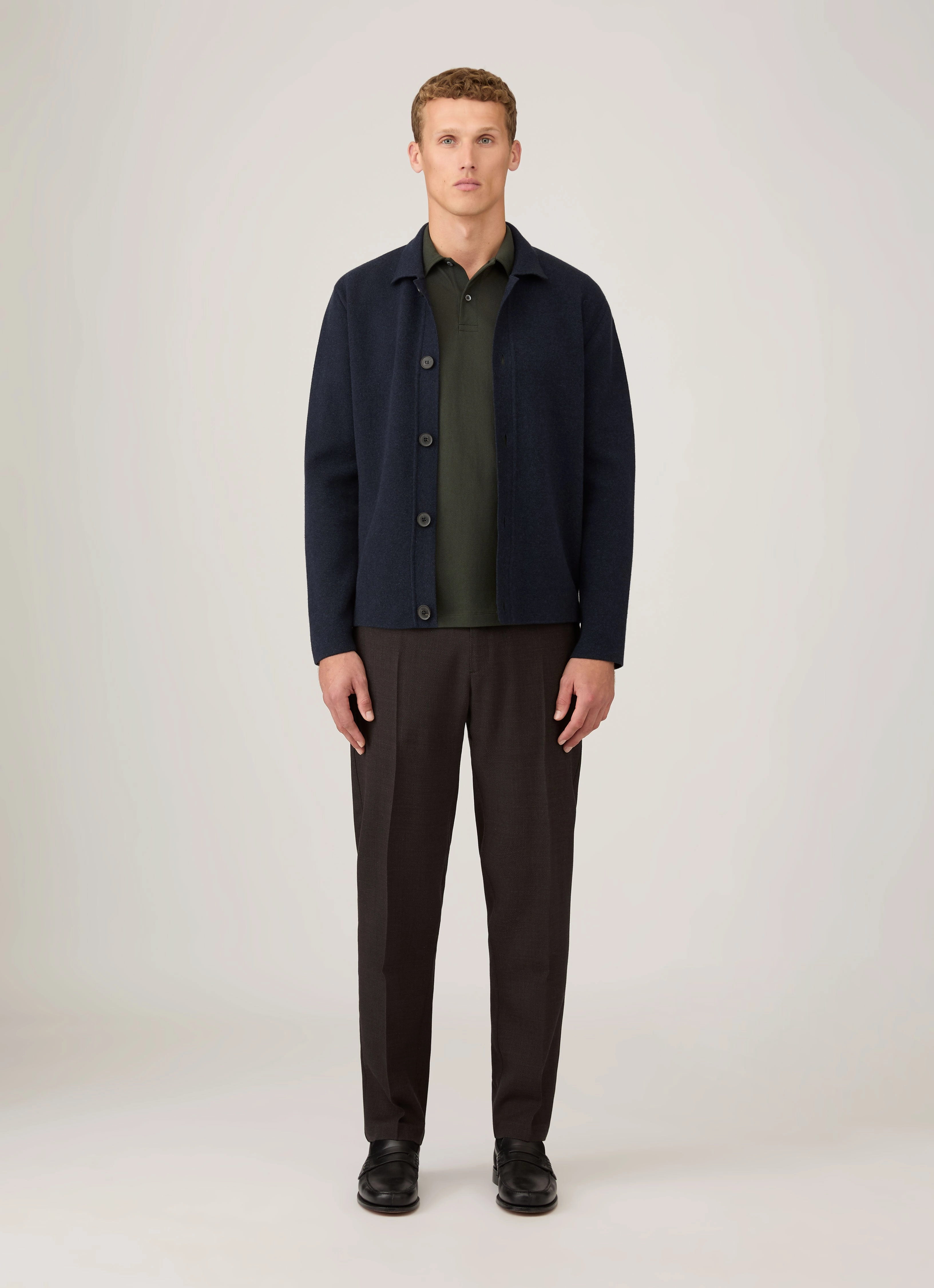 Compact Knit Structure Colorfast Technology Men's Regular Fit Riviera Polo Shirt in Dark Green