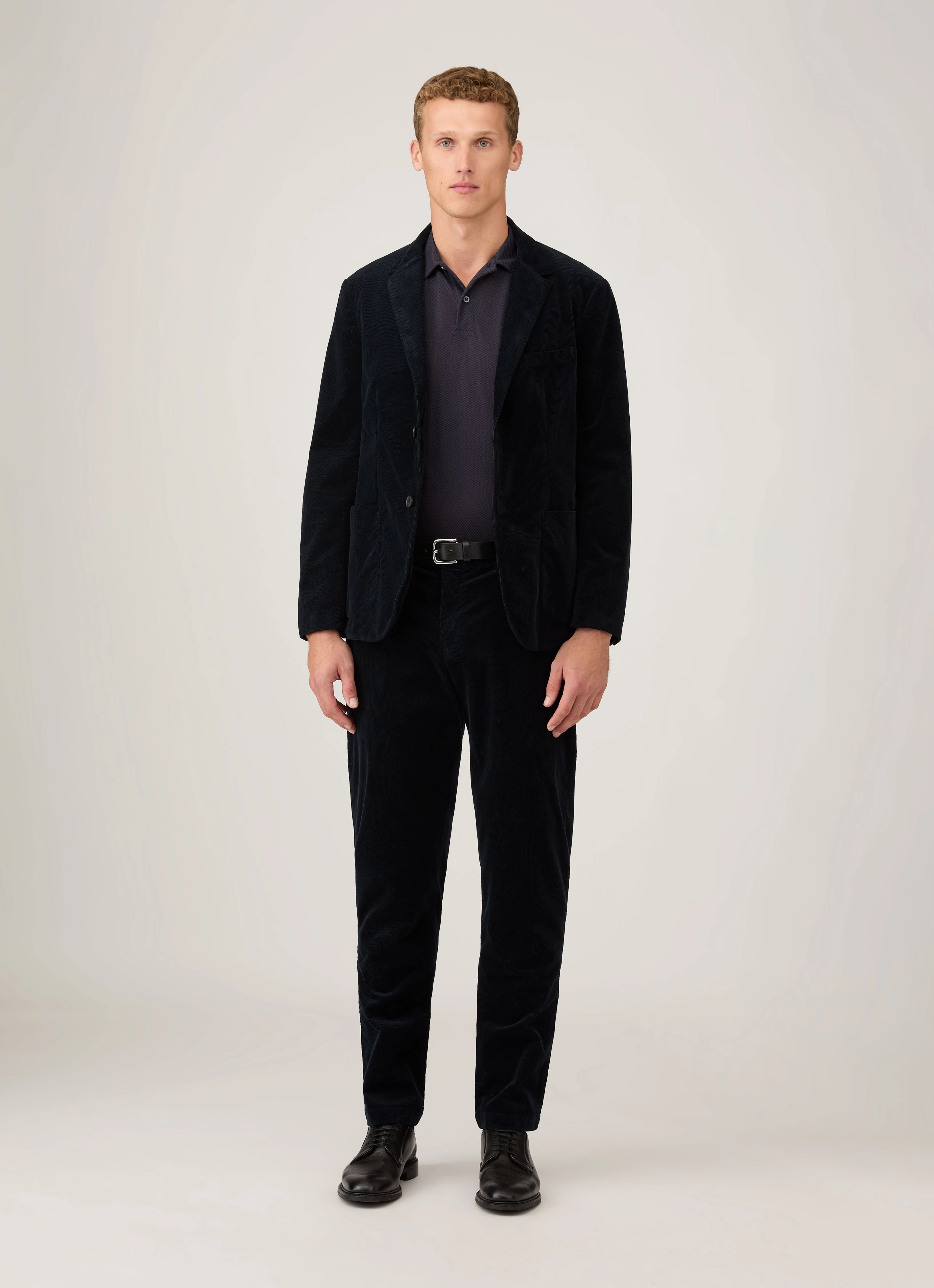 ComfortStretch Collar All Day Comfort Men's Regular Fit Riviera Polo Shirt in Navy