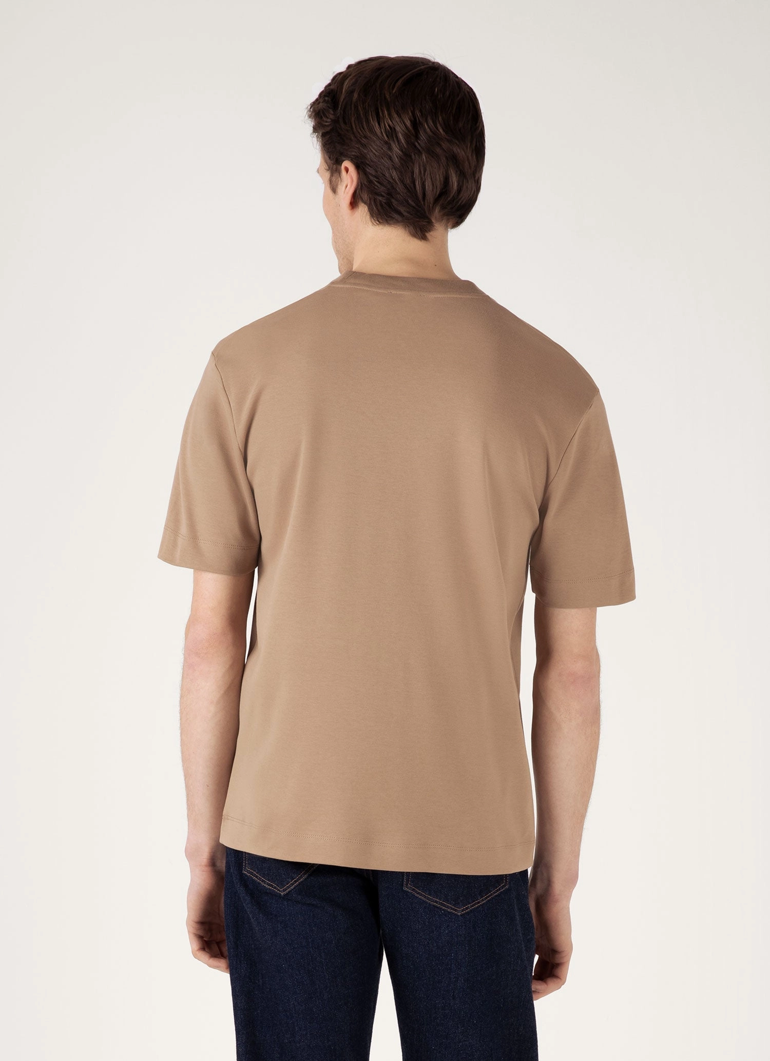 Sustainable Ultra Soft Texture Men's Relaxed Fit Heavyweight T-shirt in Dune