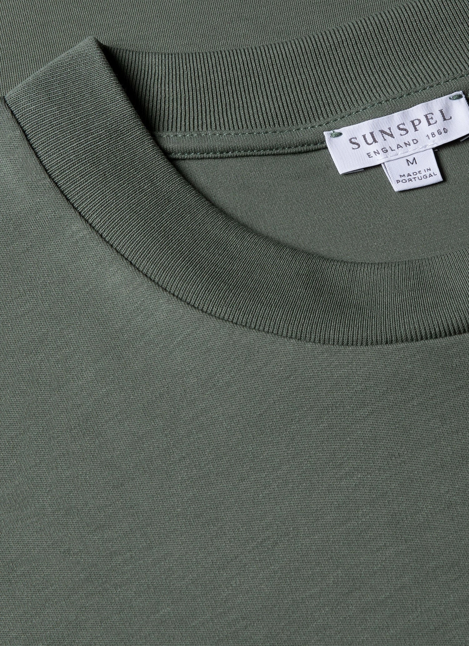 Cozy Comfort Look Essential Casual Men's Relaxed Fit Heavyweight T-shirt in Dusk Green