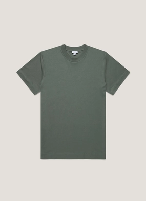 Men's Relaxed Fit Heavyweight T-shirt in Dusk Green Comfy Touch Versatile Wearable Easygoing Design Men's Relaxed Fit Heavyweight T-shirt in Dusk Green