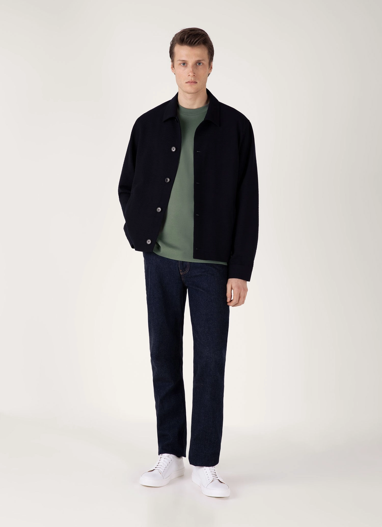 Men's Relaxed Fit Heavyweight T-shirt in Dusk Green UVProtectionFinish