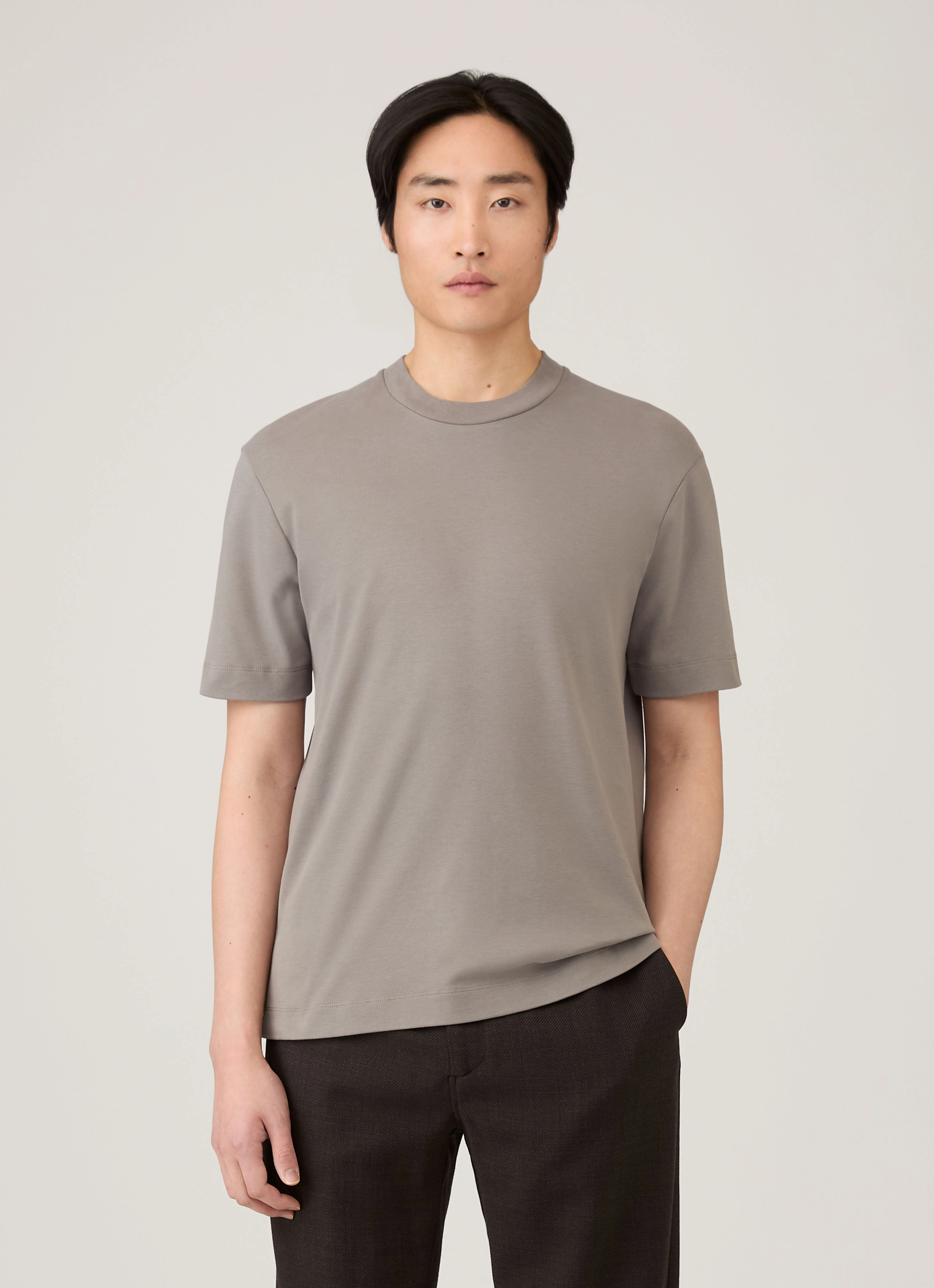 Men's Relaxed Fit Heavyweight T-shirt in Iron Grey Sleek Design Fit Layering Essential