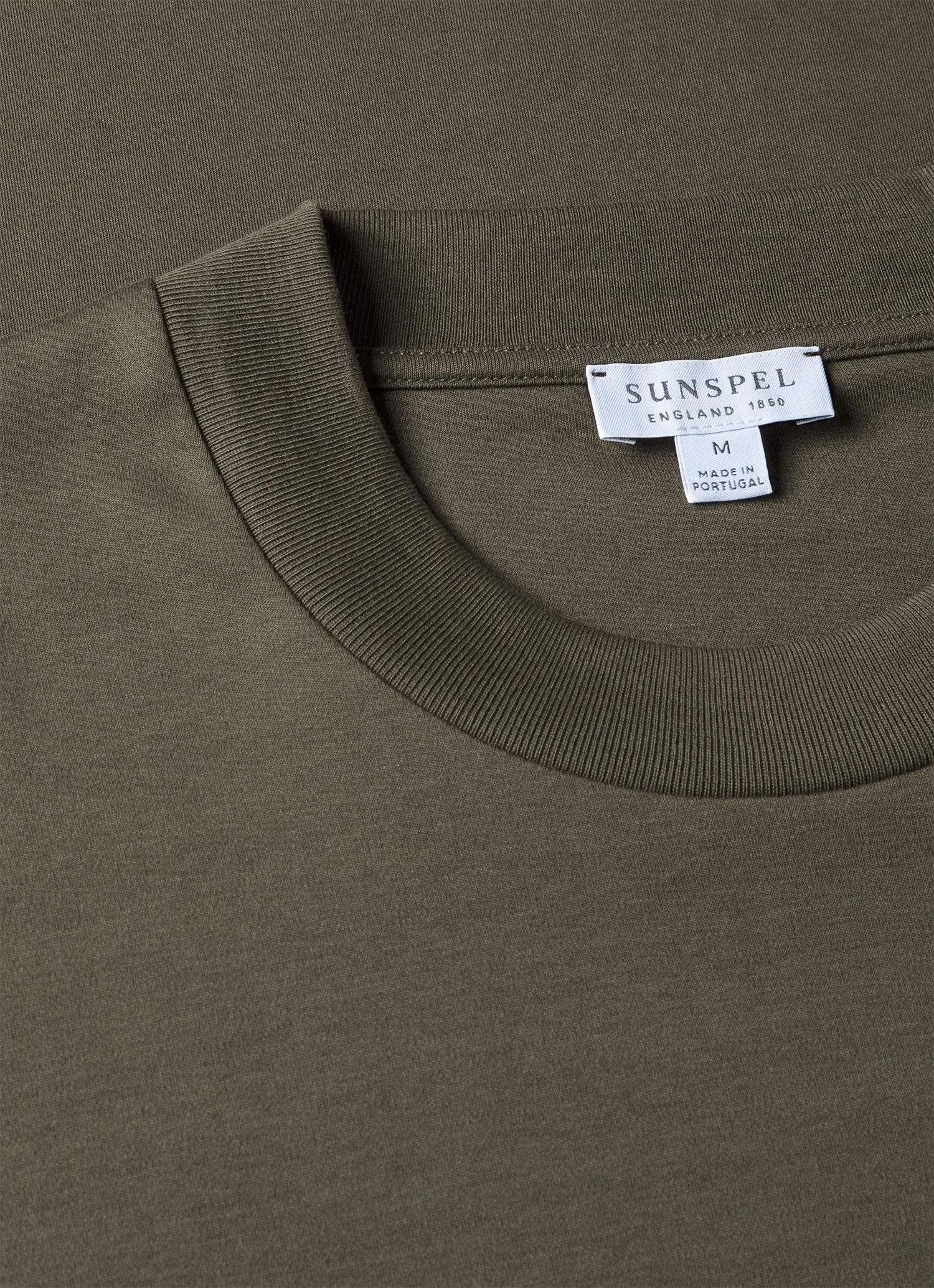 Men's Relaxed Fit Heavyweight T-shirt in Khaki Simple Fashion