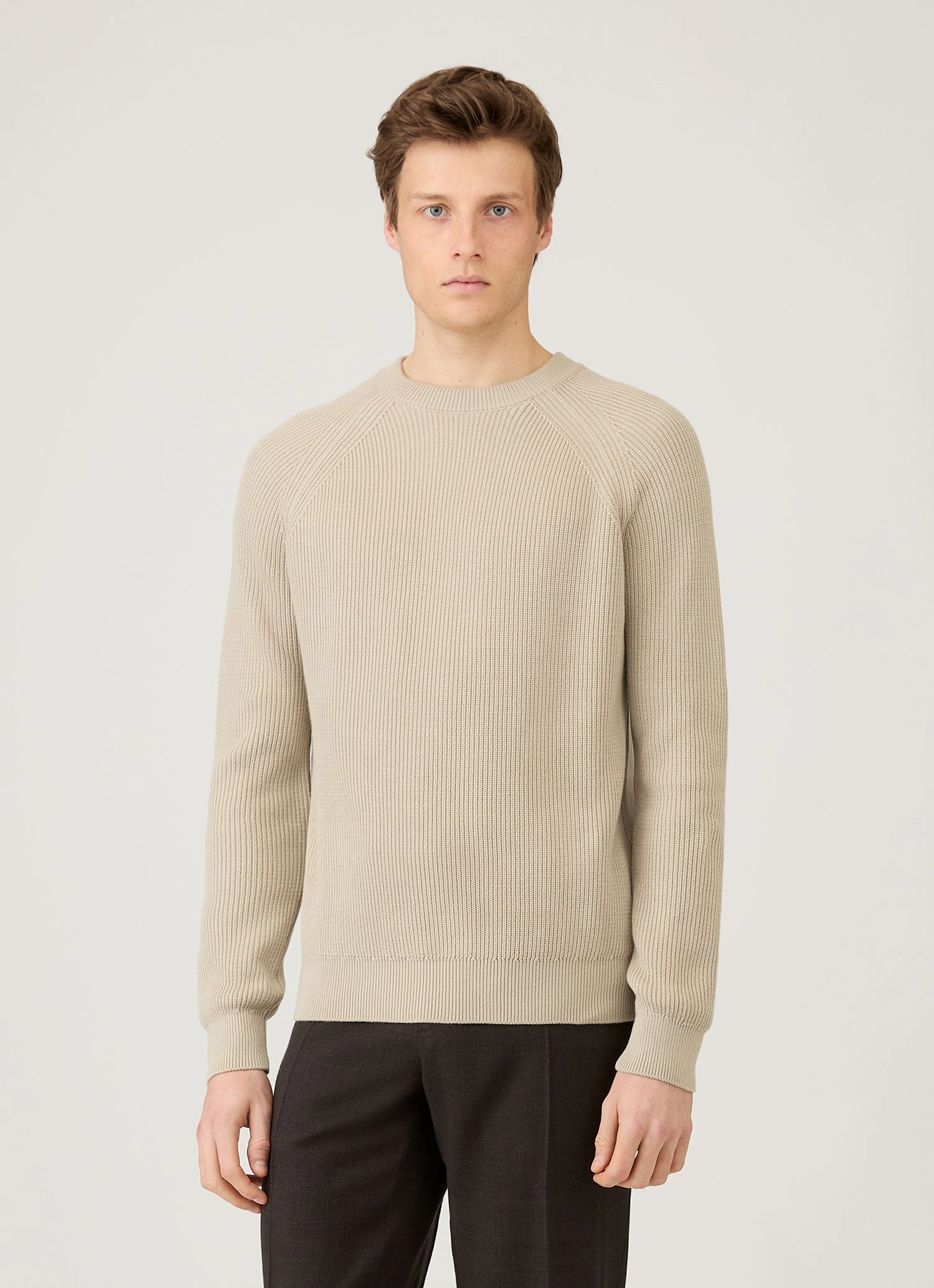 Men's Ribbed Jumper in Mink Urban Layer