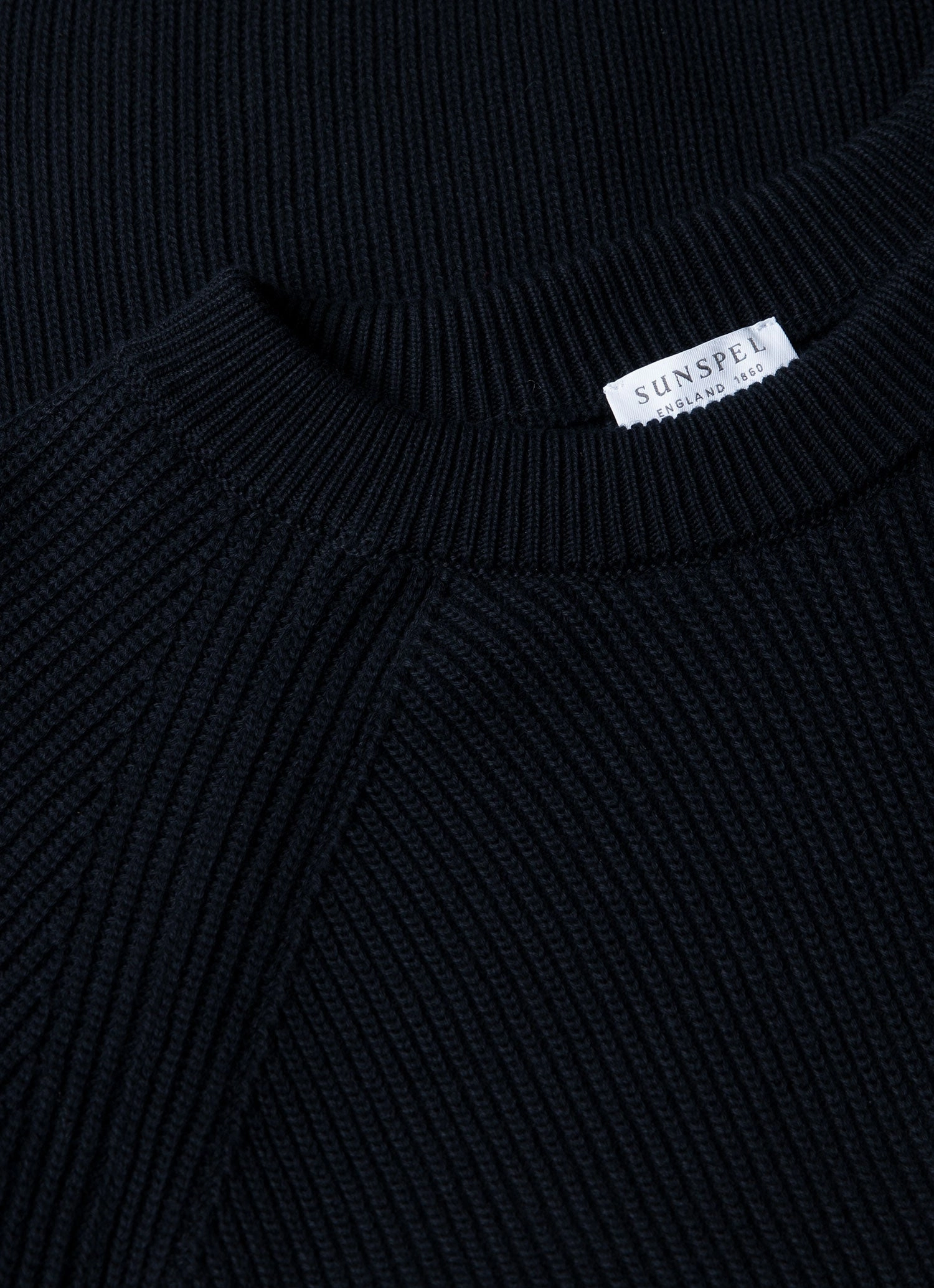Men's Ribbed Jumper in Navy Basic Style Tagless Label System