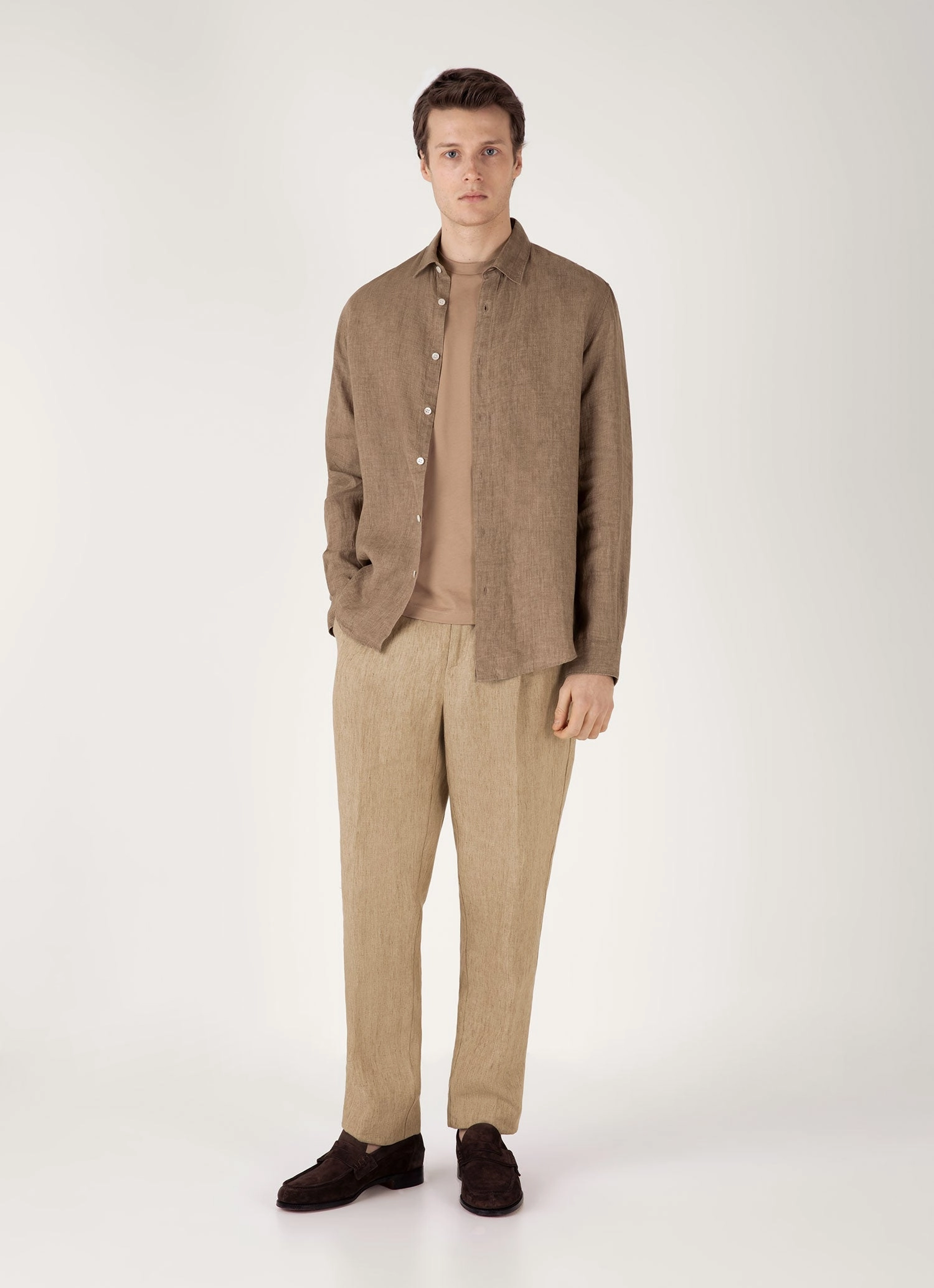 Flexible stretch Men's Riviera Midweight T-shirt in Dune