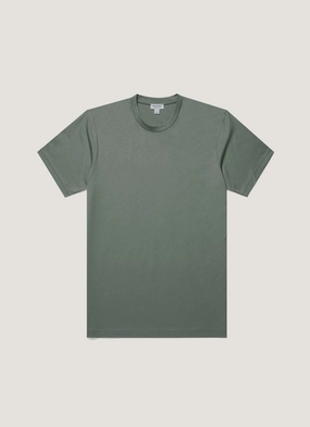 Men's Riviera Midweight T-shirt in Dusk Green Versatile Look Feminine Fit Men's Riviera Midweight T-shirt in Dusk Green